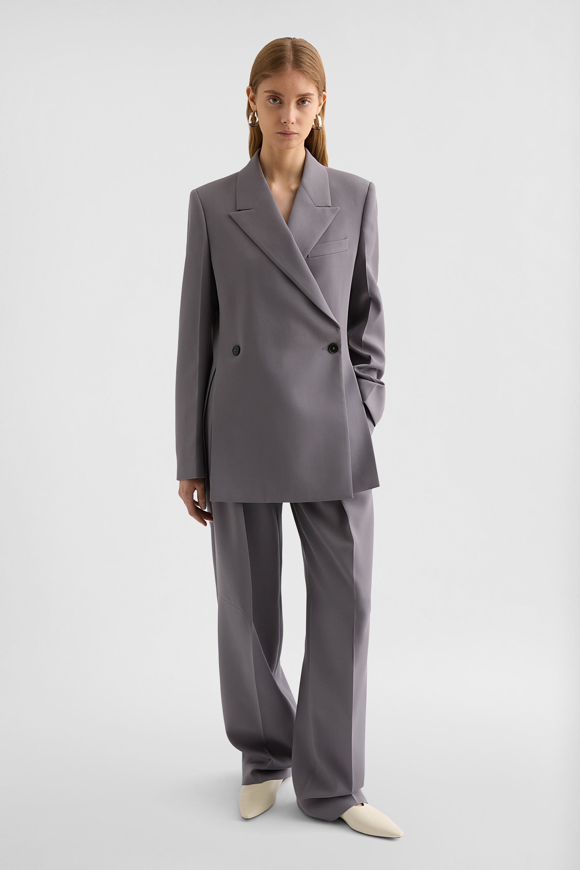Wool Gabardine Tailored Jacket Woman | Jil Sander Official Online Wool Gabardine Tailored Jacket Woman | Jil Sander Official Online