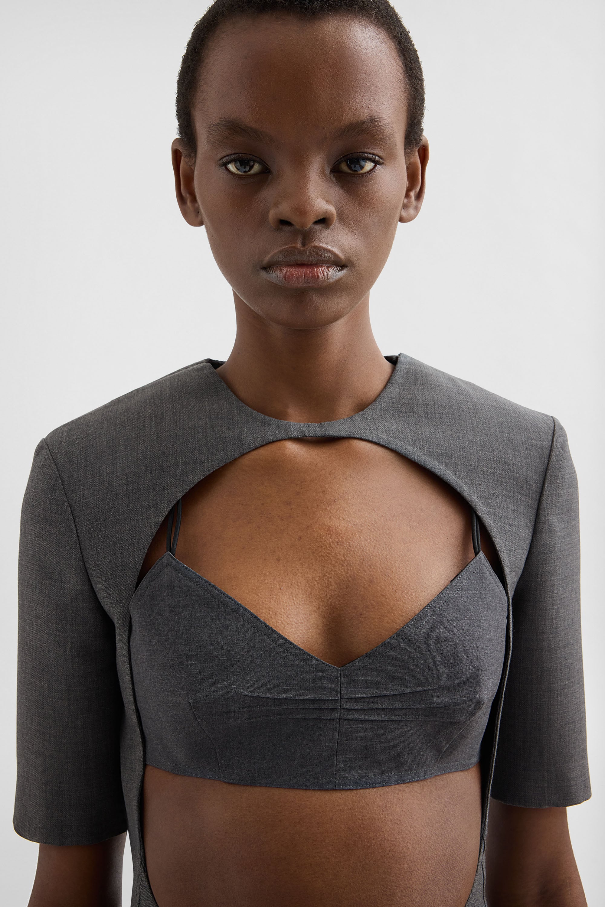 Wool Twill Cut-Out Mini Dress 3