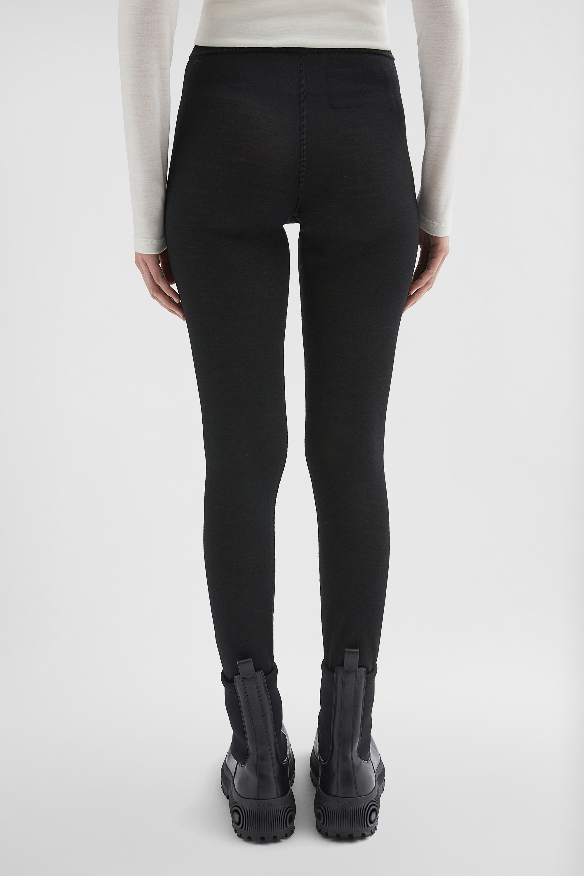 Lightweight Wool Blend Leggings - Trousers - Image 4