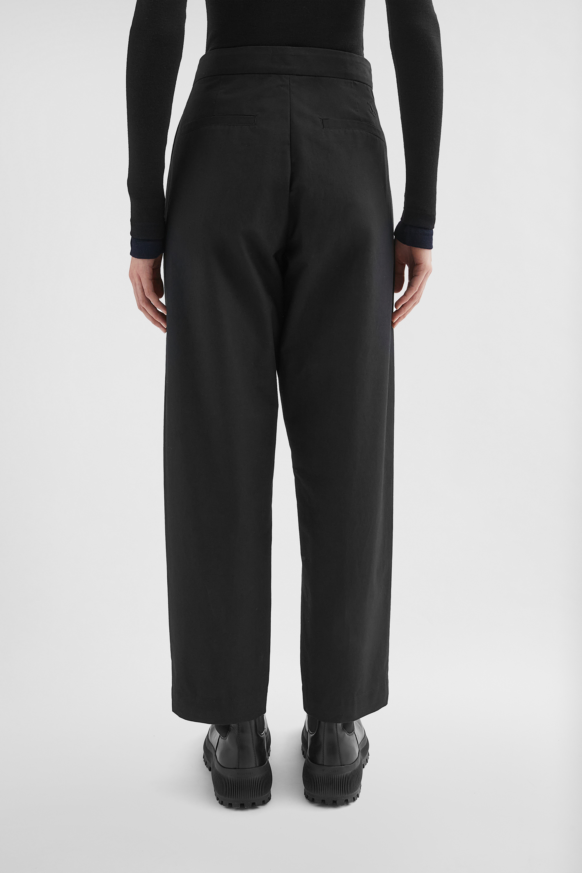 Cotton Tapered Trousers - Trousers - Image 4