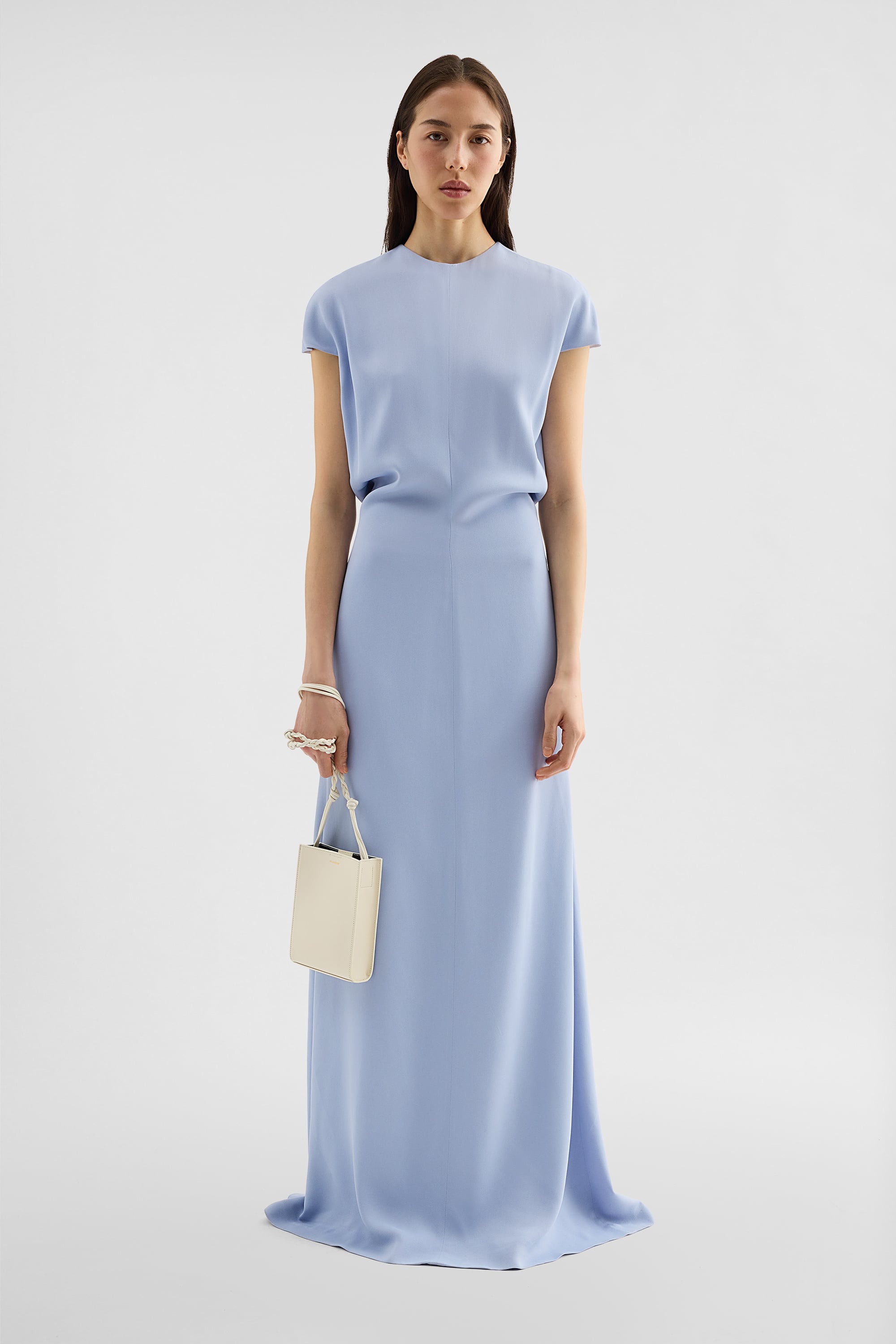 jil sander evening dresses Layered jersey midi dress - navy