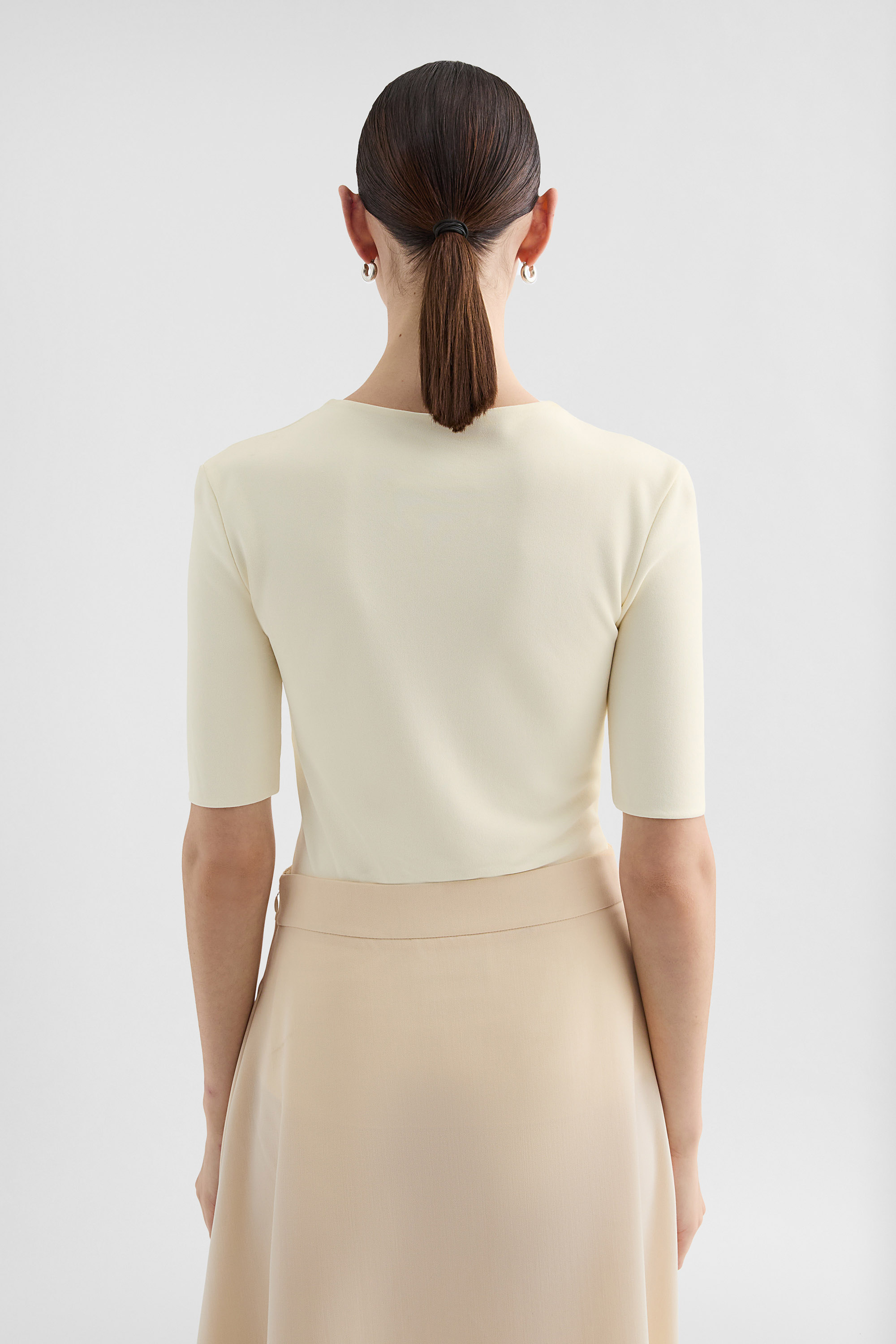 Fluid Viscose Crew-Neck T-Shirt