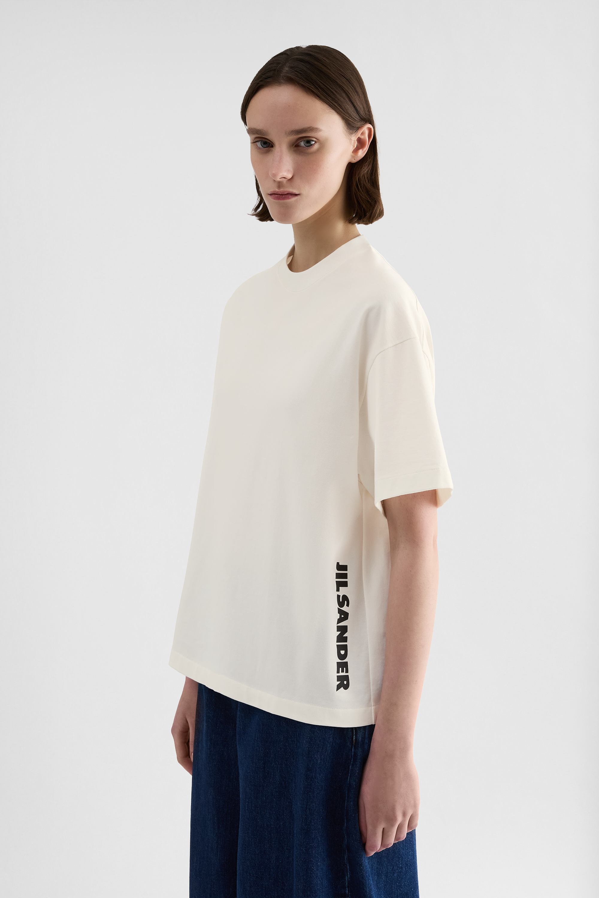 Cotton Crew-Neck T-Shirt Woman | Jil Sander Official Online Store