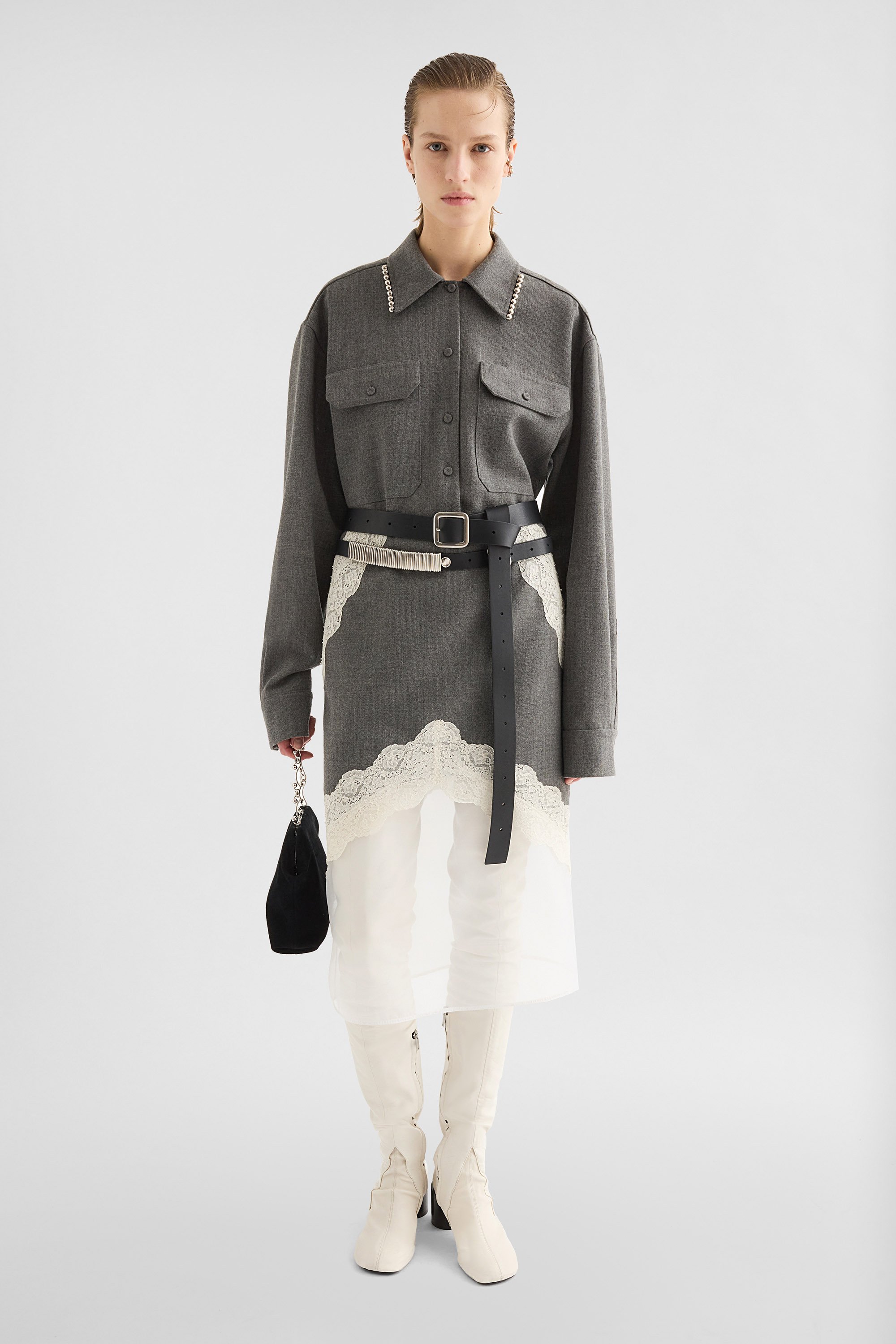 Wool Canvas Skirt - Skirts - Image 1