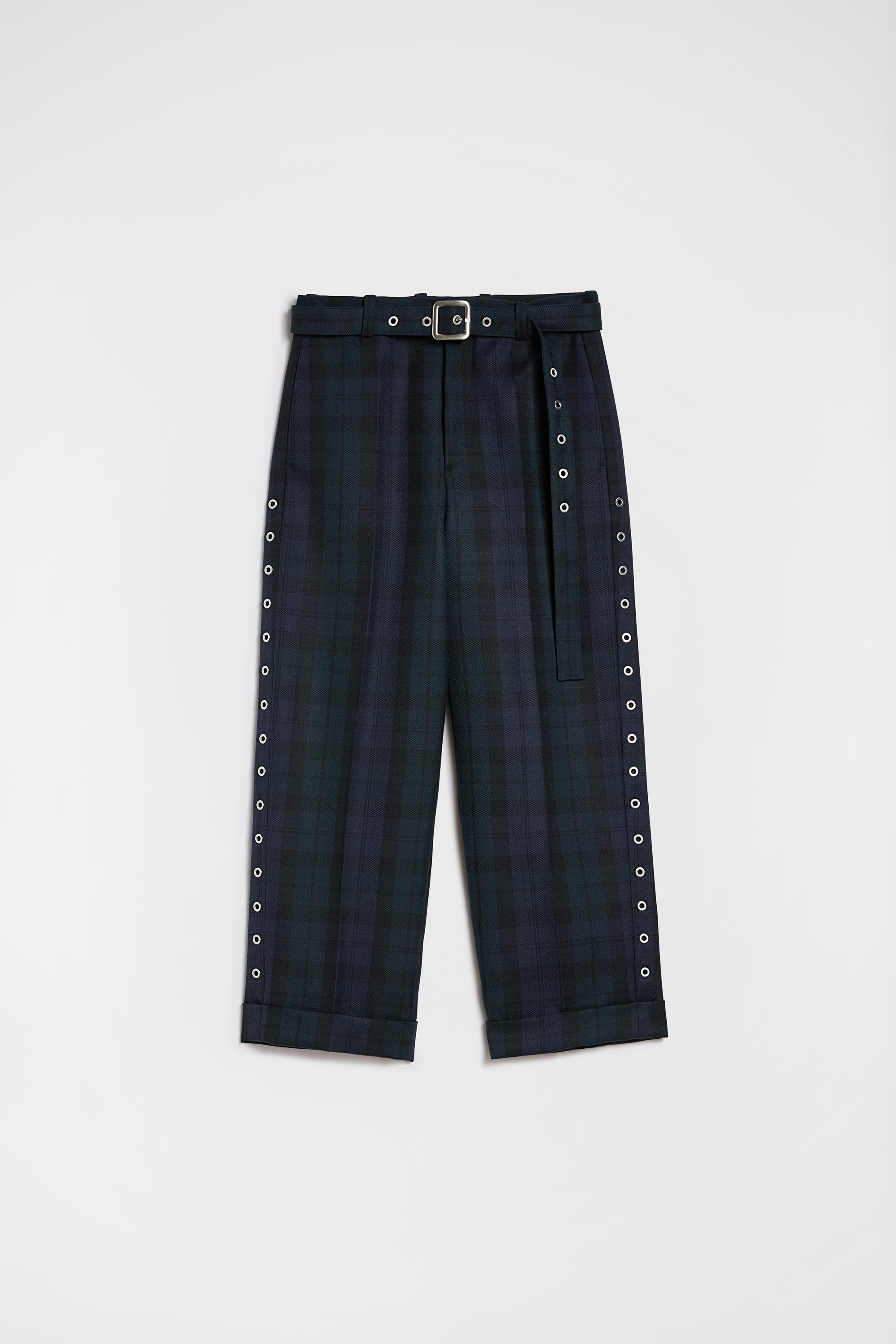 Wool Belted Trousers - Trousers - Image 6
