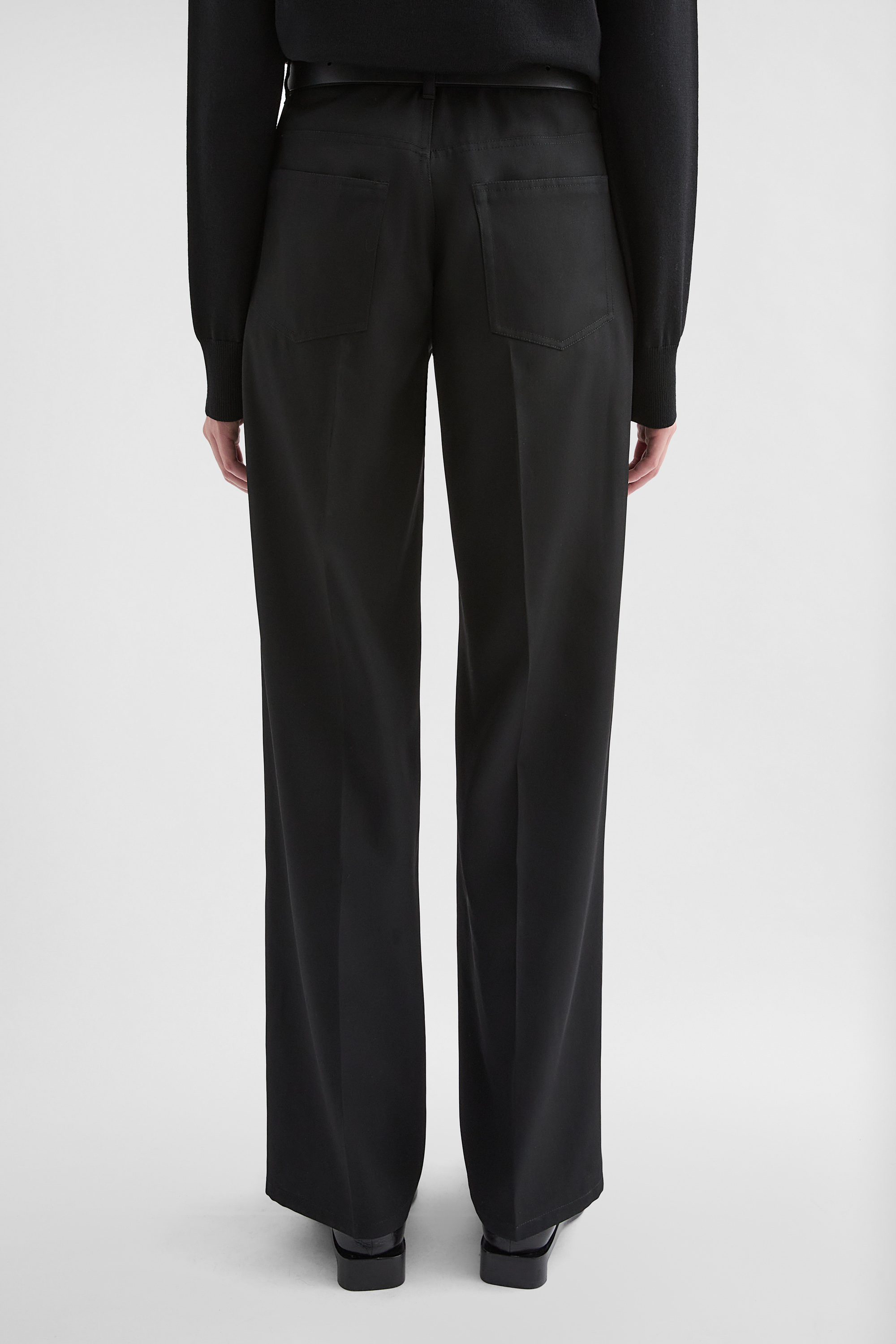 Lightweight Wool Gabardine Trousers - Trousers - Image 4