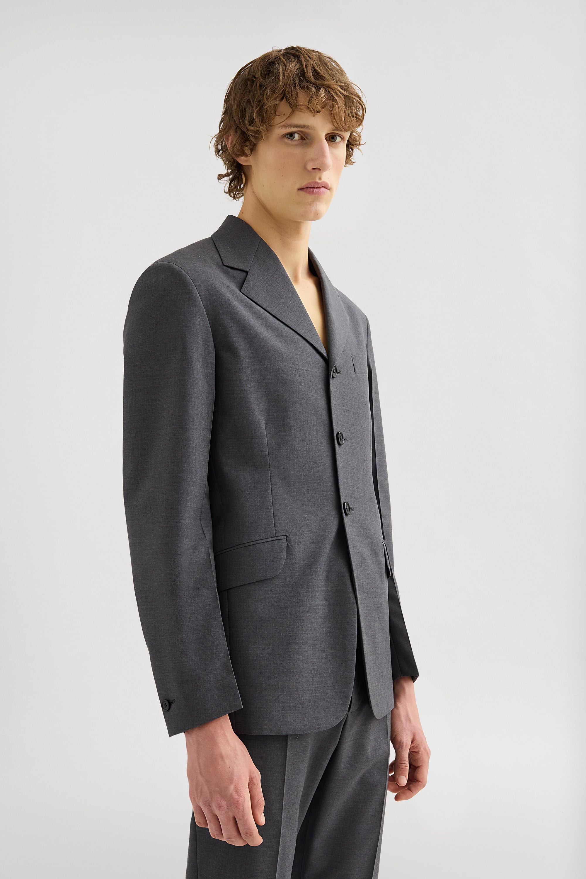 Wool Poplin Tailored Jacket for Man | Jil Sander Official Online Store