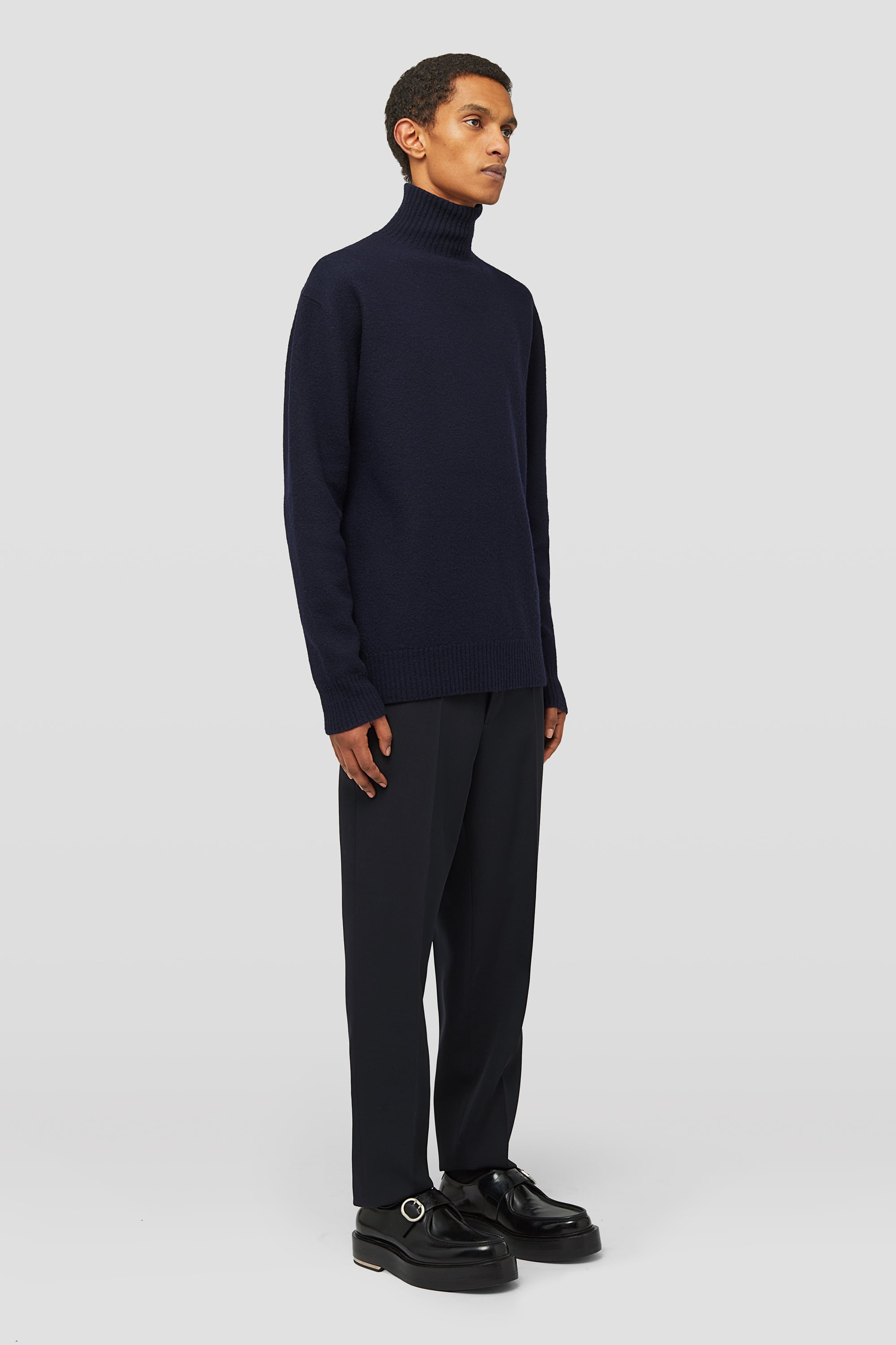 Lightweight Wool High-Neck Sweater