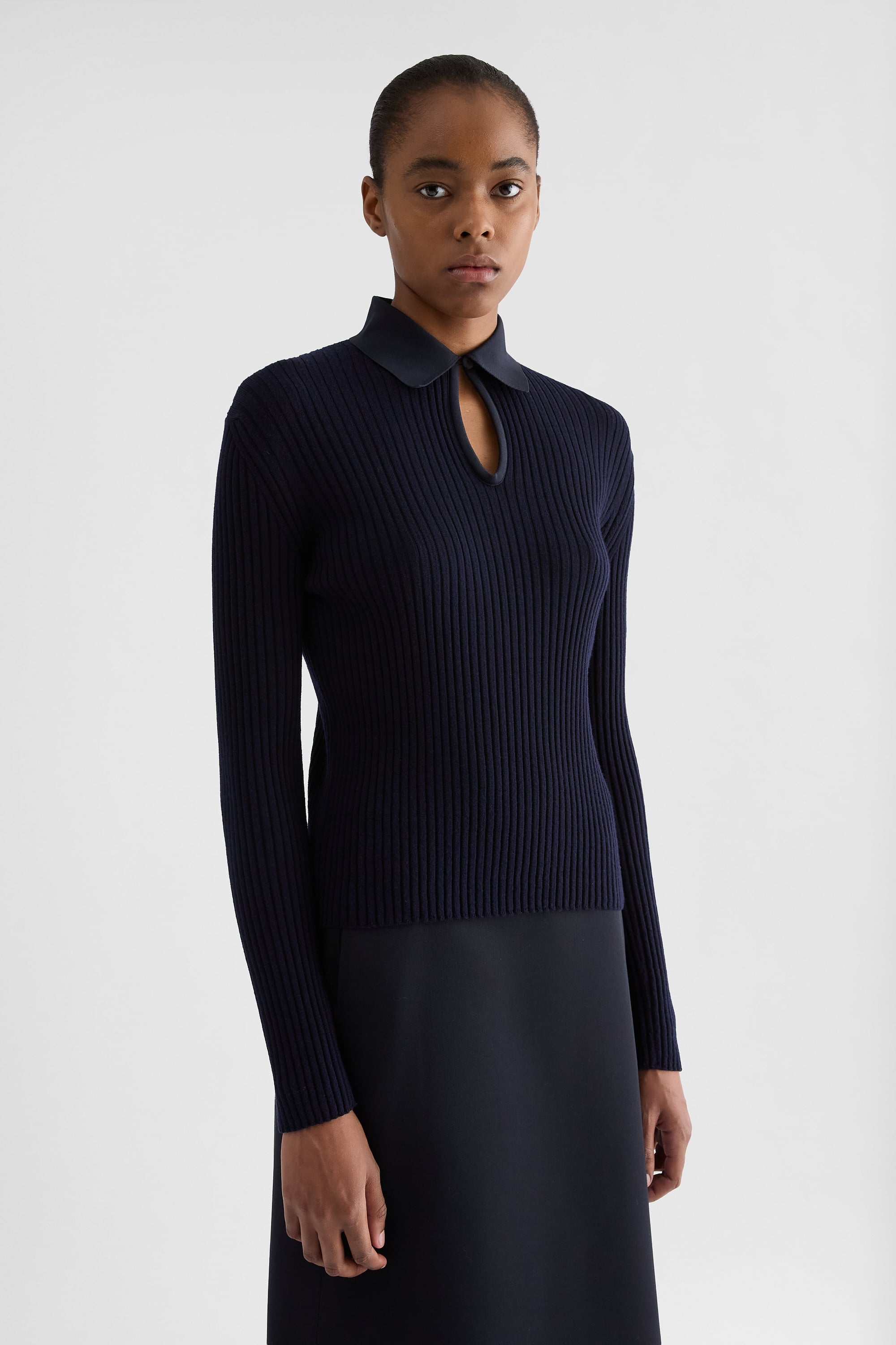 Wool Knit Polo T-Shirt 2