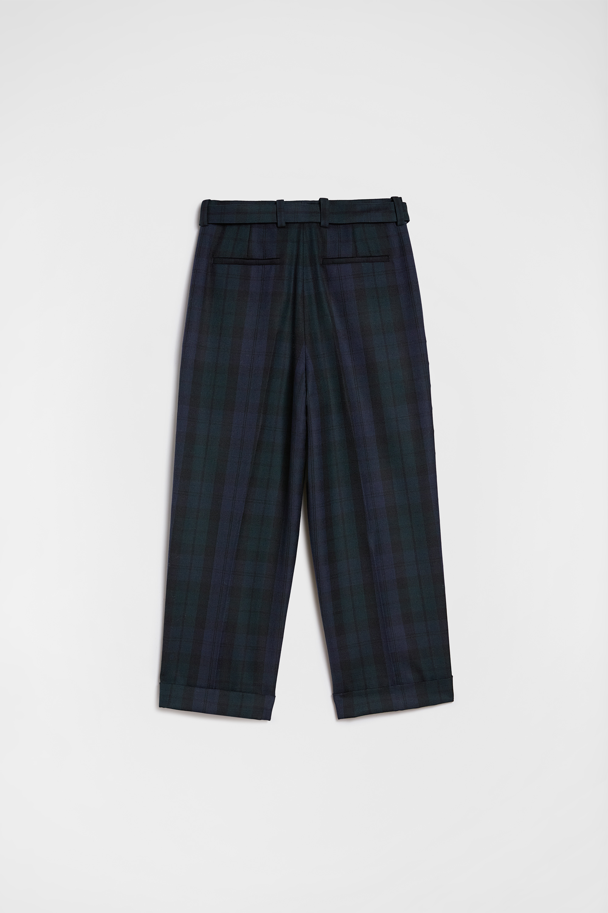 Wool Belted Trousers - Trousers - Image 8