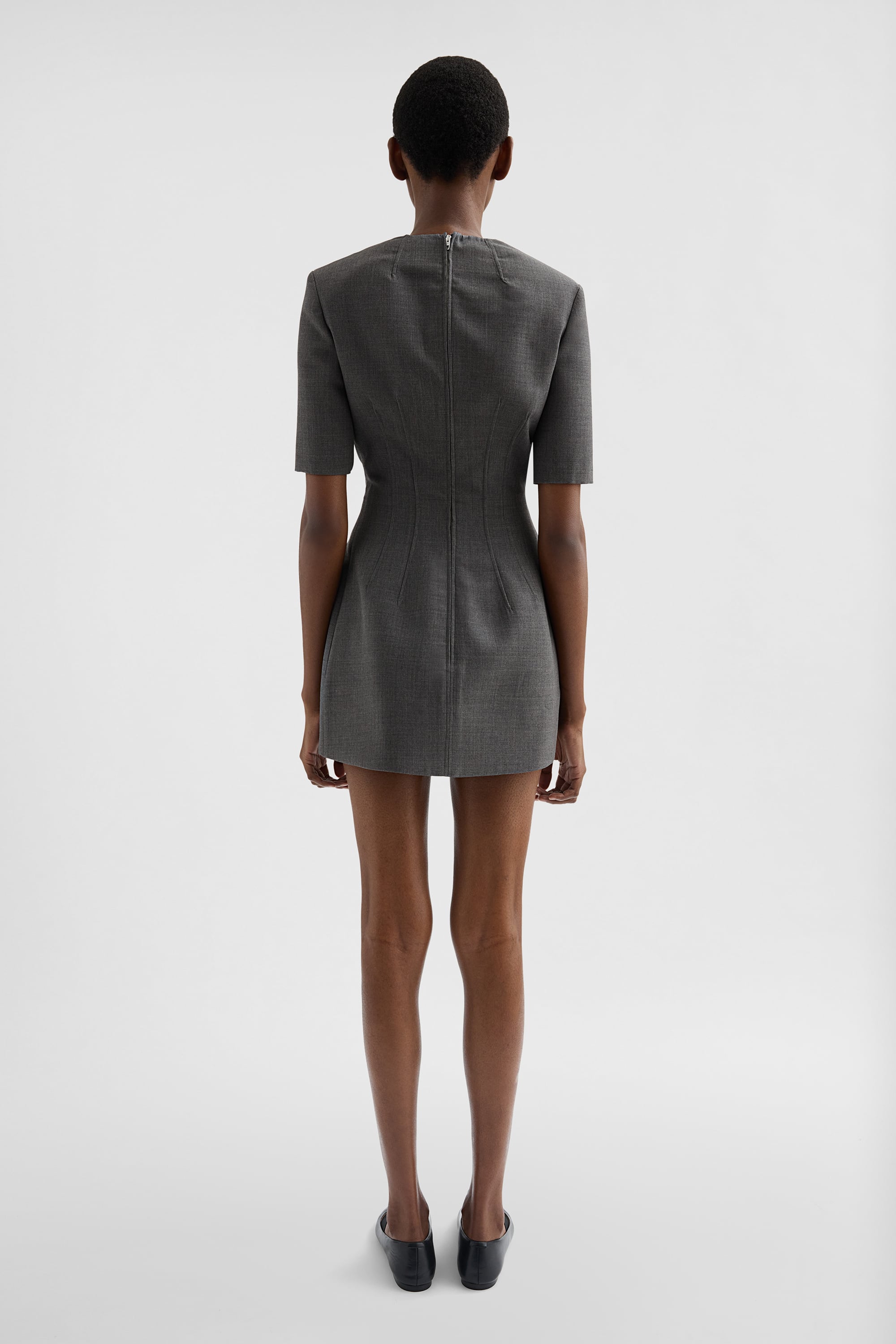 Wool Twill Cut-Out Mini Dress 4