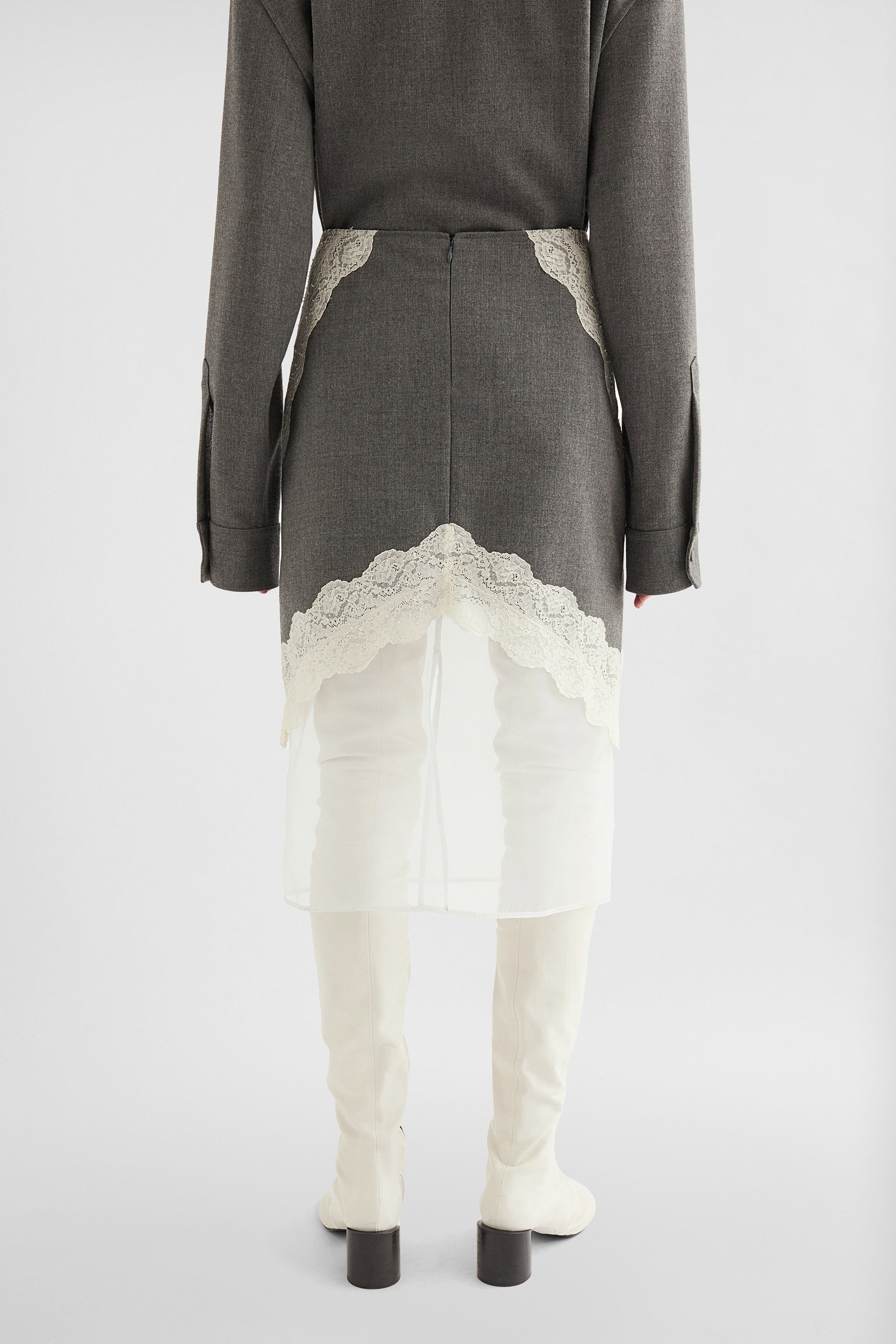 Wool Canvas Skirt - Skirts - Image 4