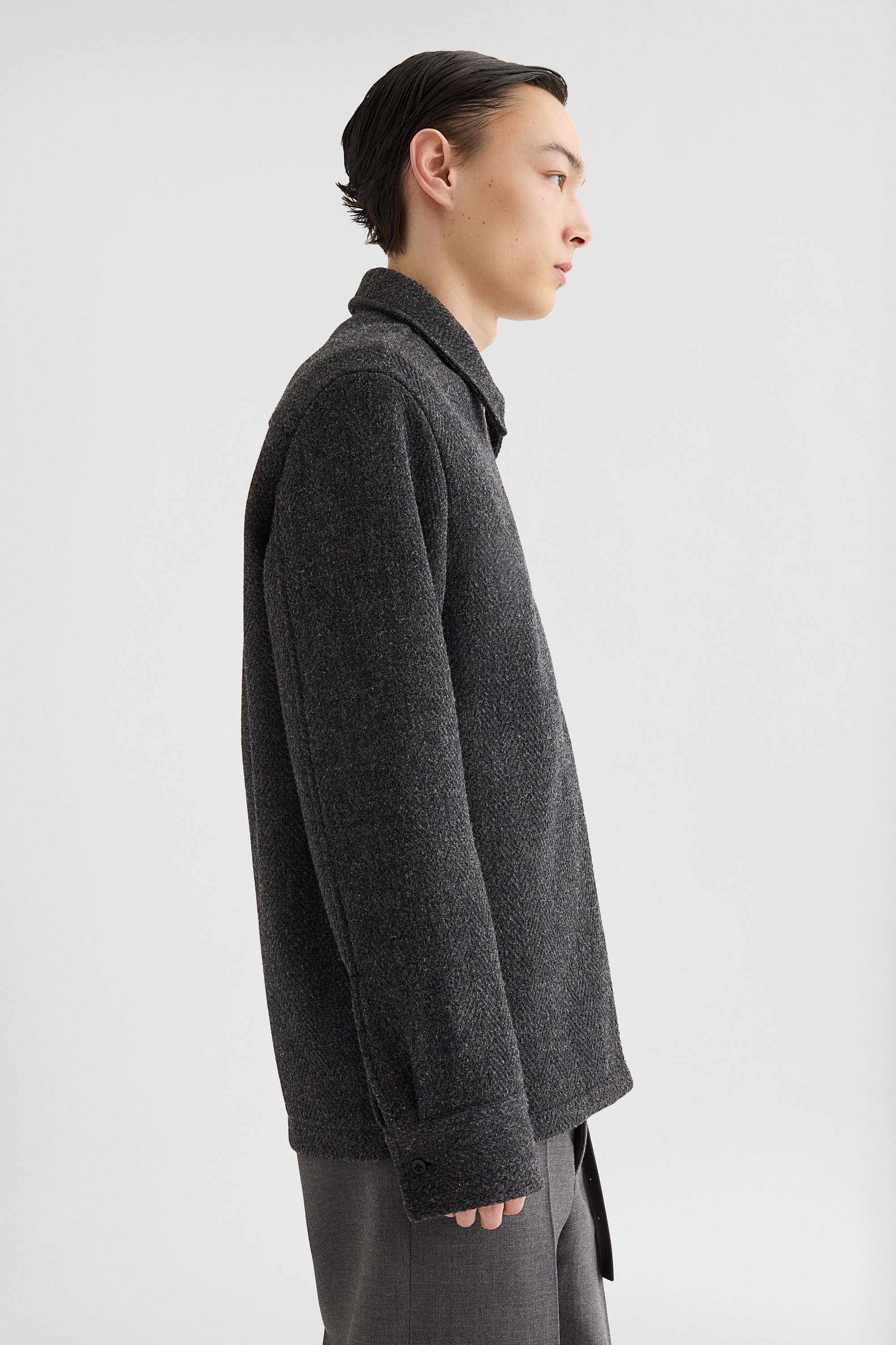 Wool Chevron Overshirt - Jackets - Image 2