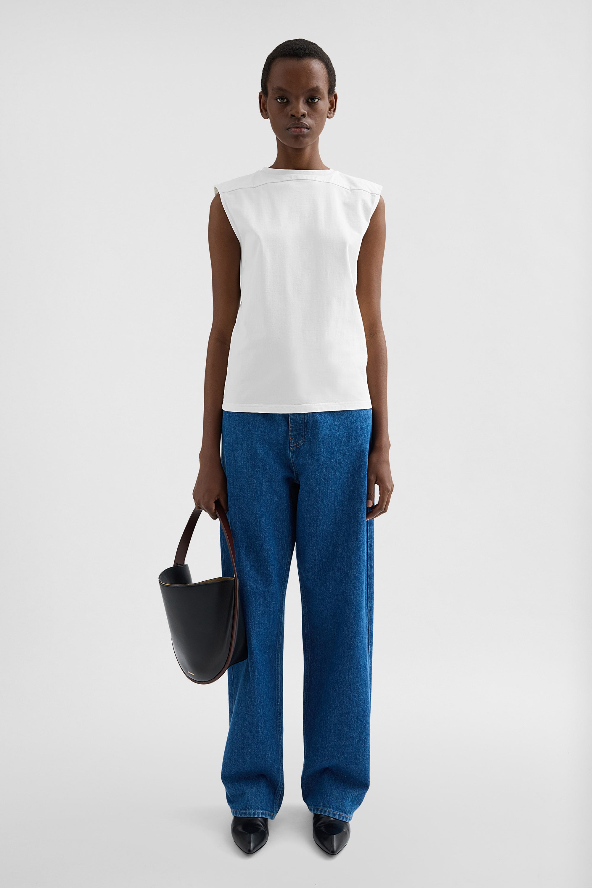 Cotton Jersey Crew-Neck Top Woman | Jil Sander Official Online Store