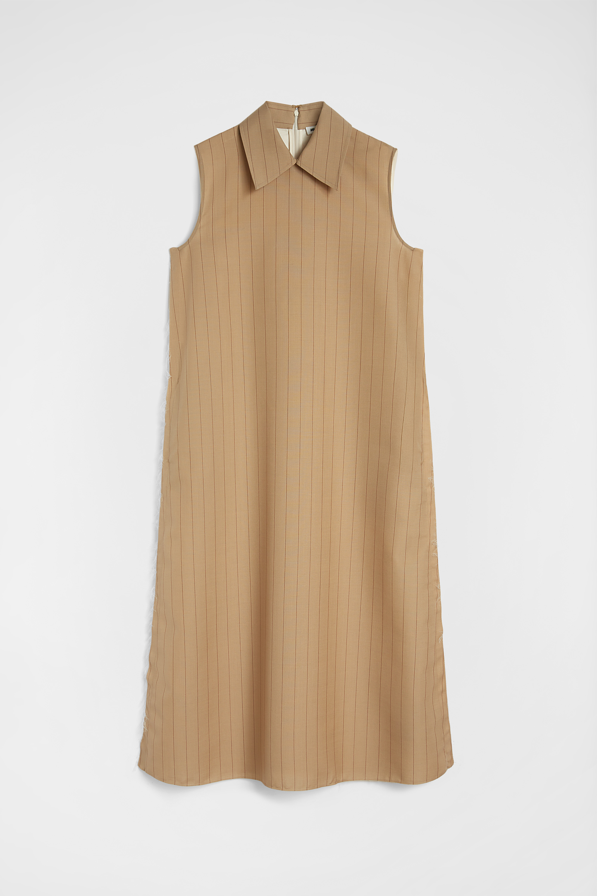 Wool Blend Pinstripe Shirt Dress - Dresses - Image 5