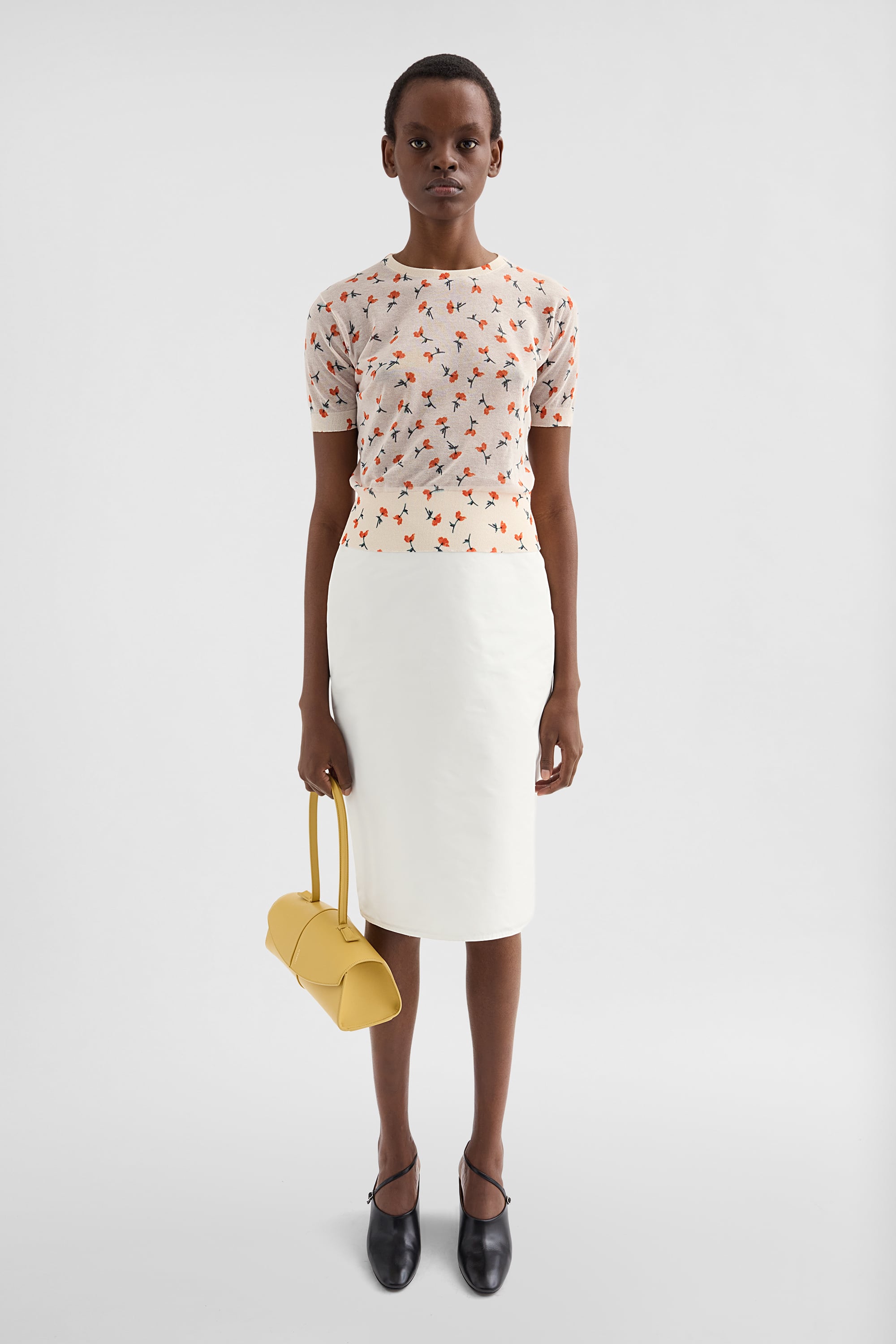 Cotton Blend Printed Knit T-Shirt Woman | Jil Sander Official