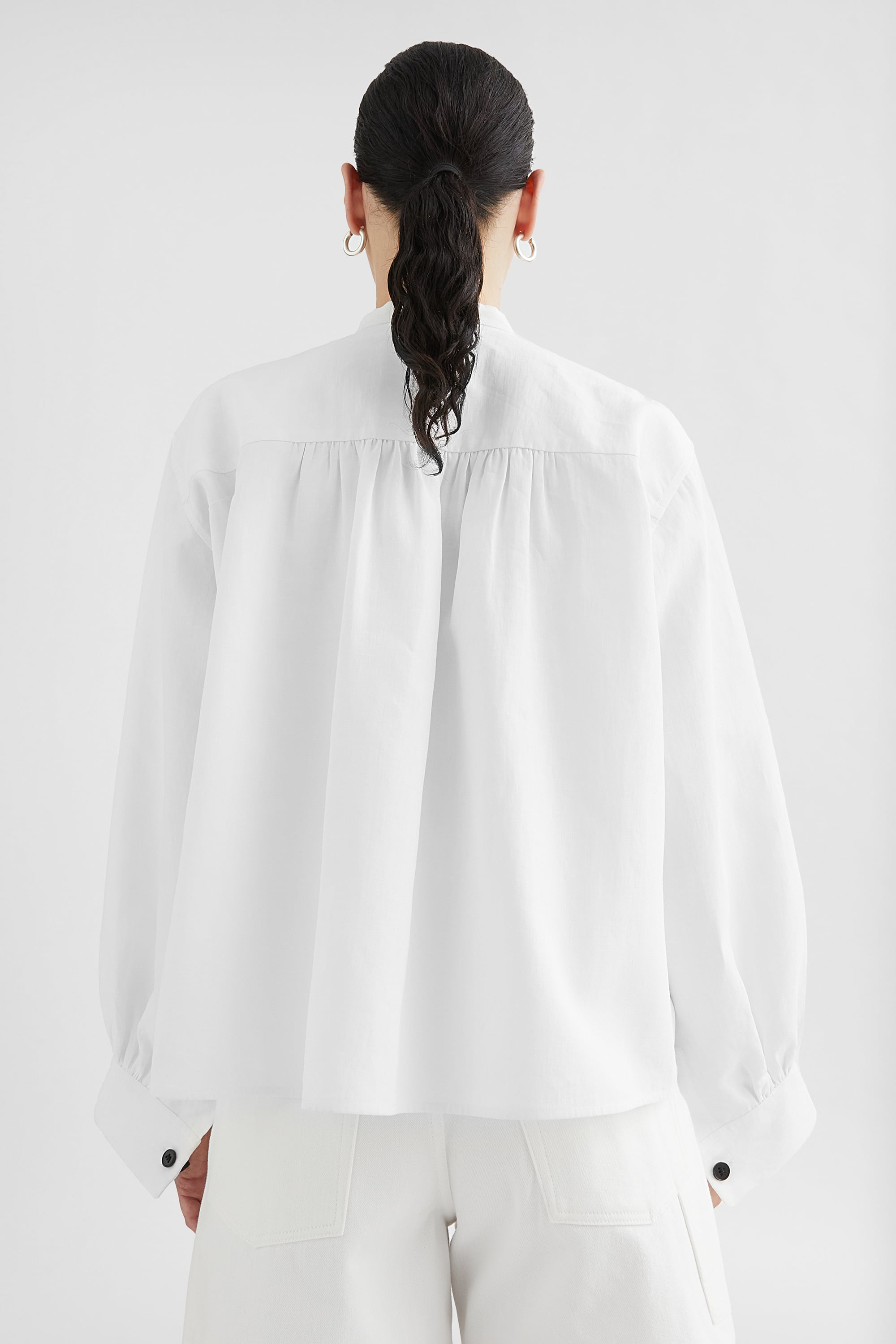 Linen Pleated Shirt Woman | Jil Sander Official Online Store