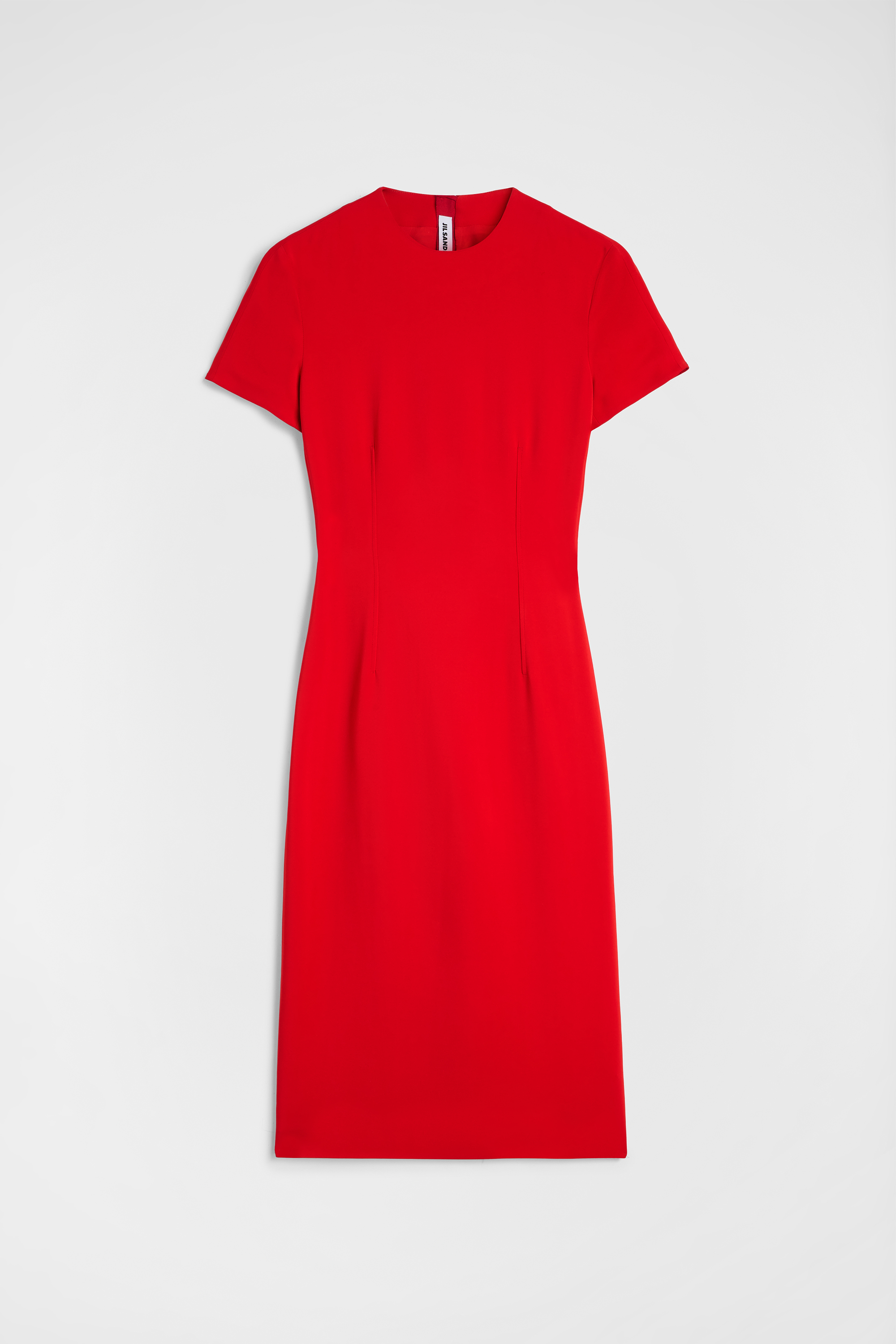 jil sander red dress Jil Sander. Cotton Blend Neutral, Black, Red Dress