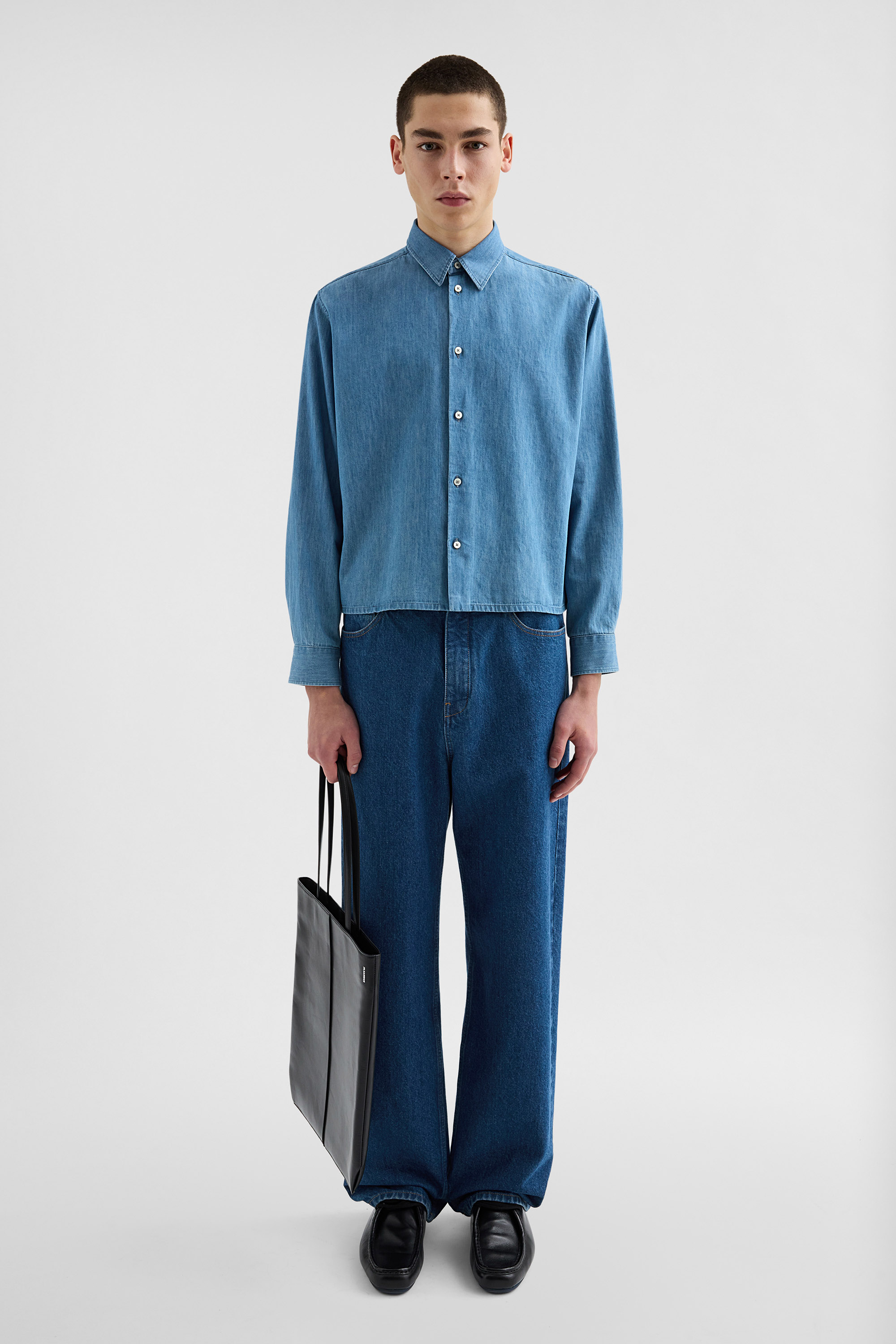 春 JIL SANDER コットン シャツジャケット 46 メンズM Jil Sander 