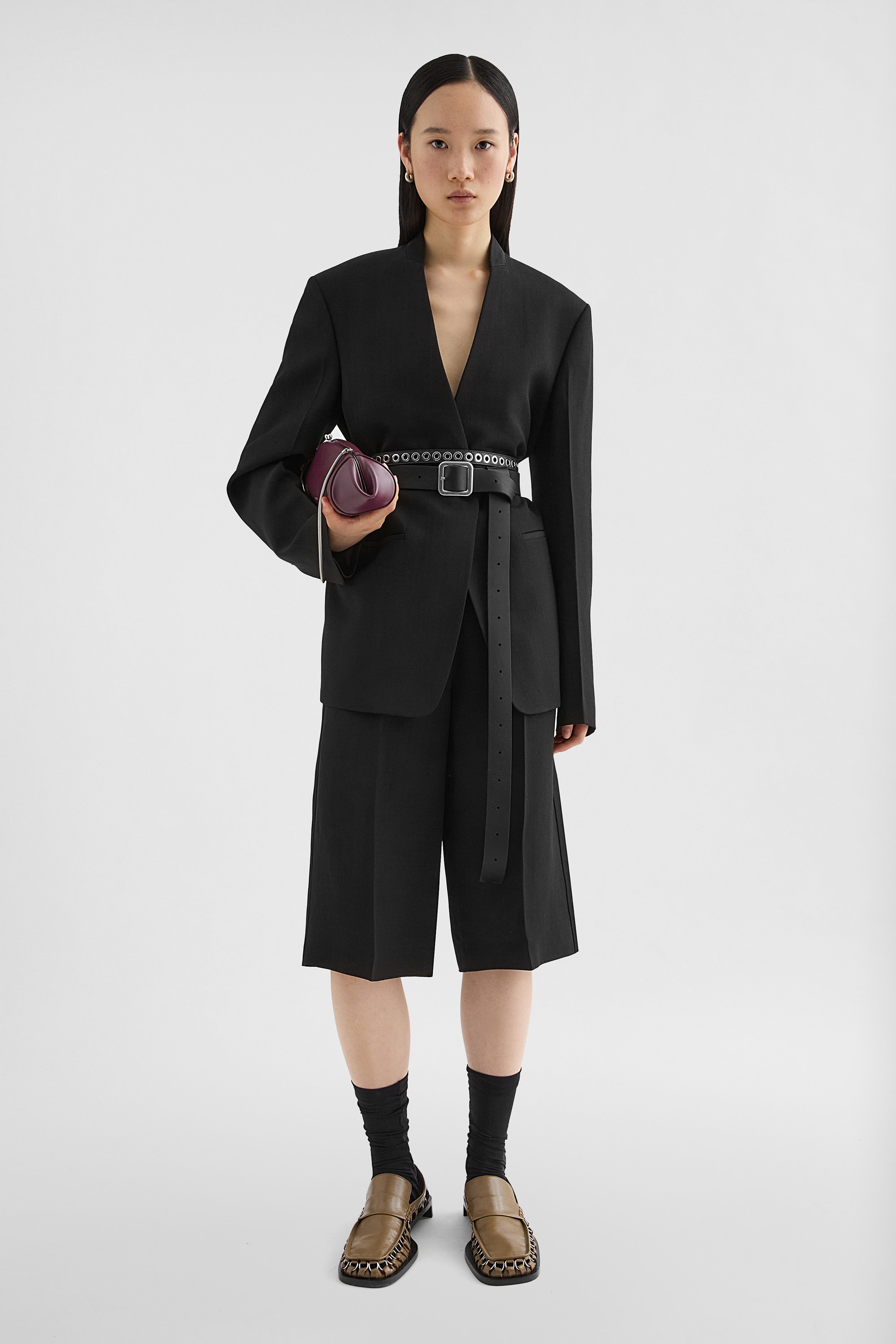Silk Blend Tailored Jacket - Jackets - Image 1