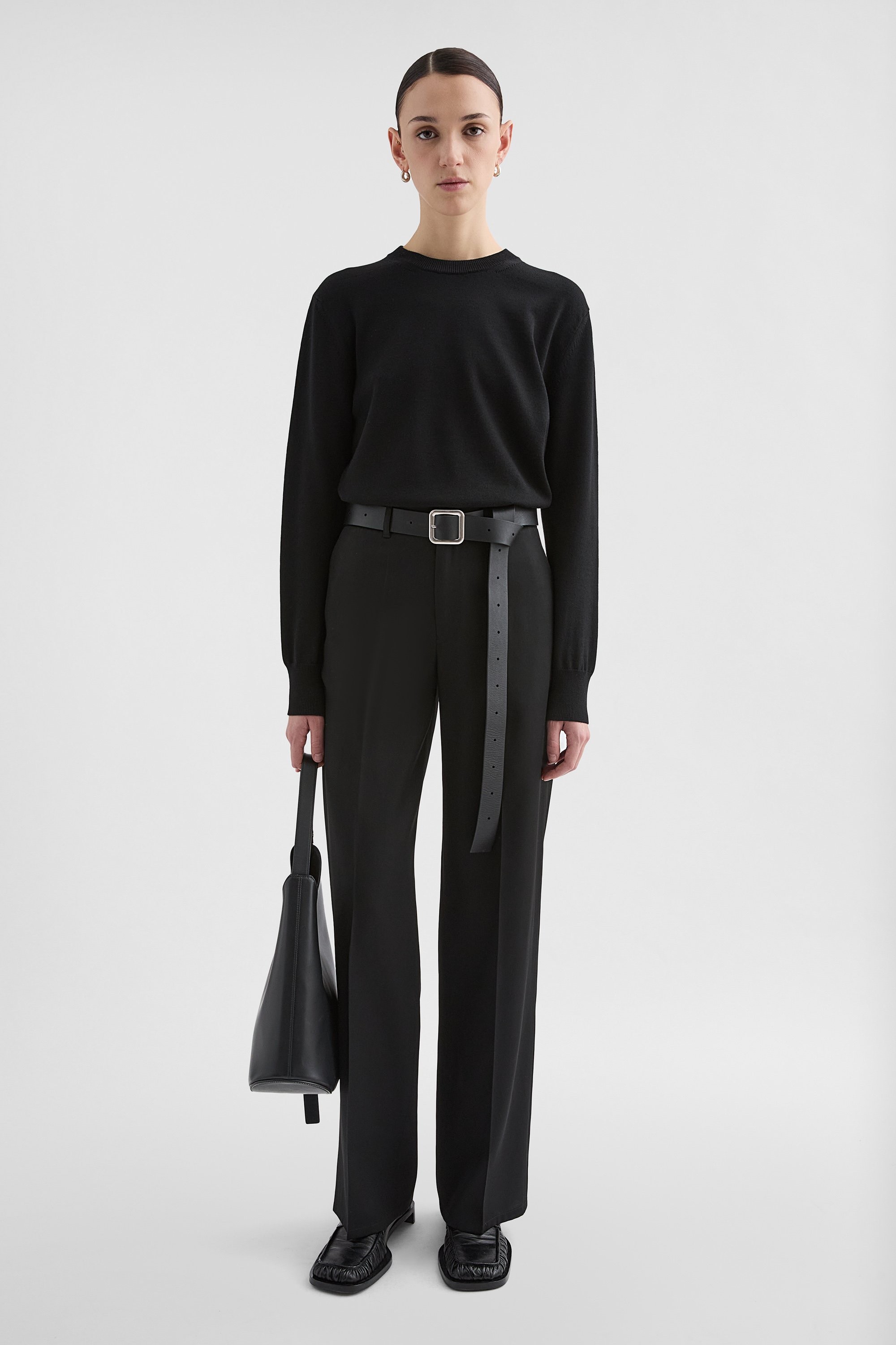 Lightweight Wool Gabardine Trousers - Trousers - Image 1