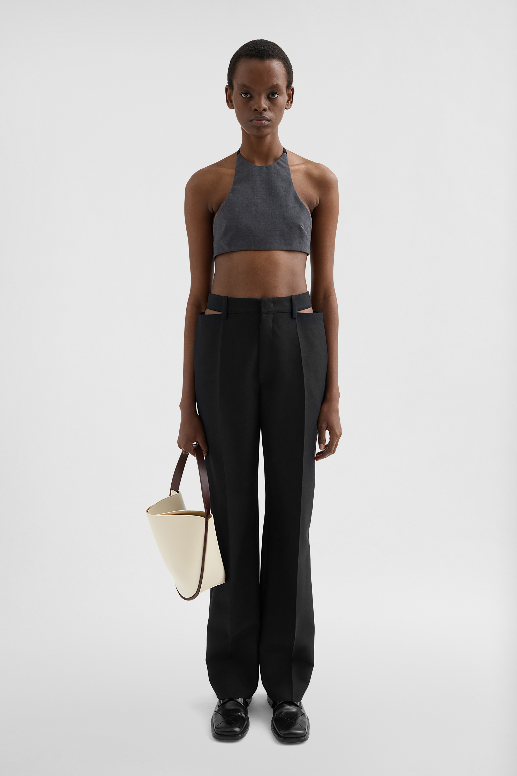 Wool Poplin Halter Top for Woman | Jil Sander Official Online Store