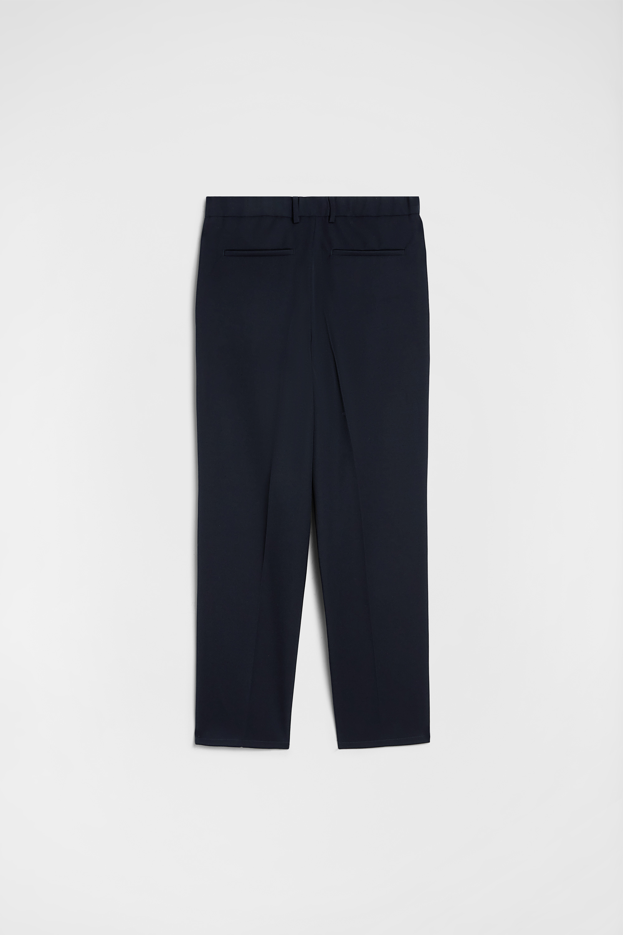 Wool Gabardine Tapered Trousers - Trousers - Image 8