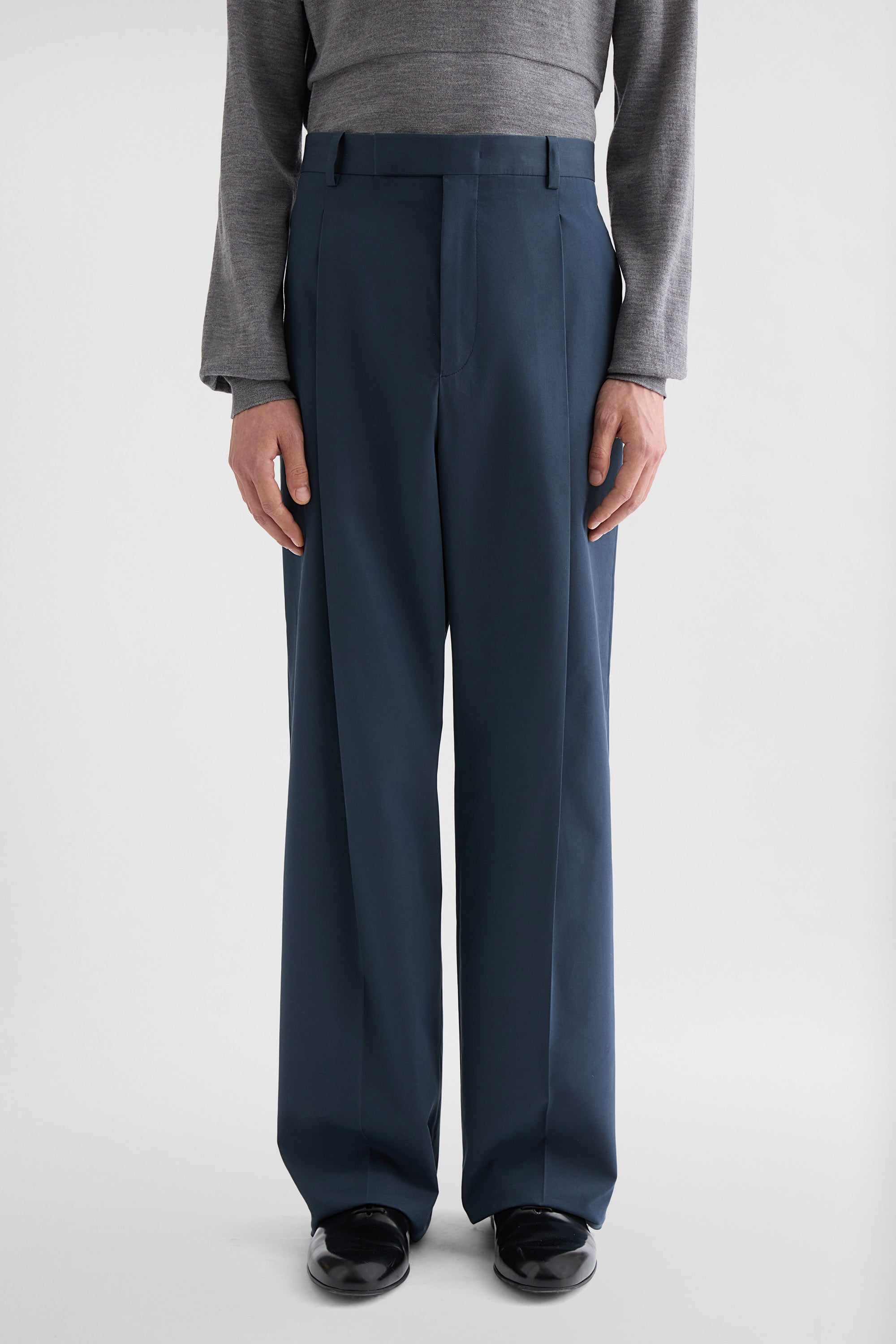 Cotton Blend Poplin Trousers Man | Jil Sander Official Online Store