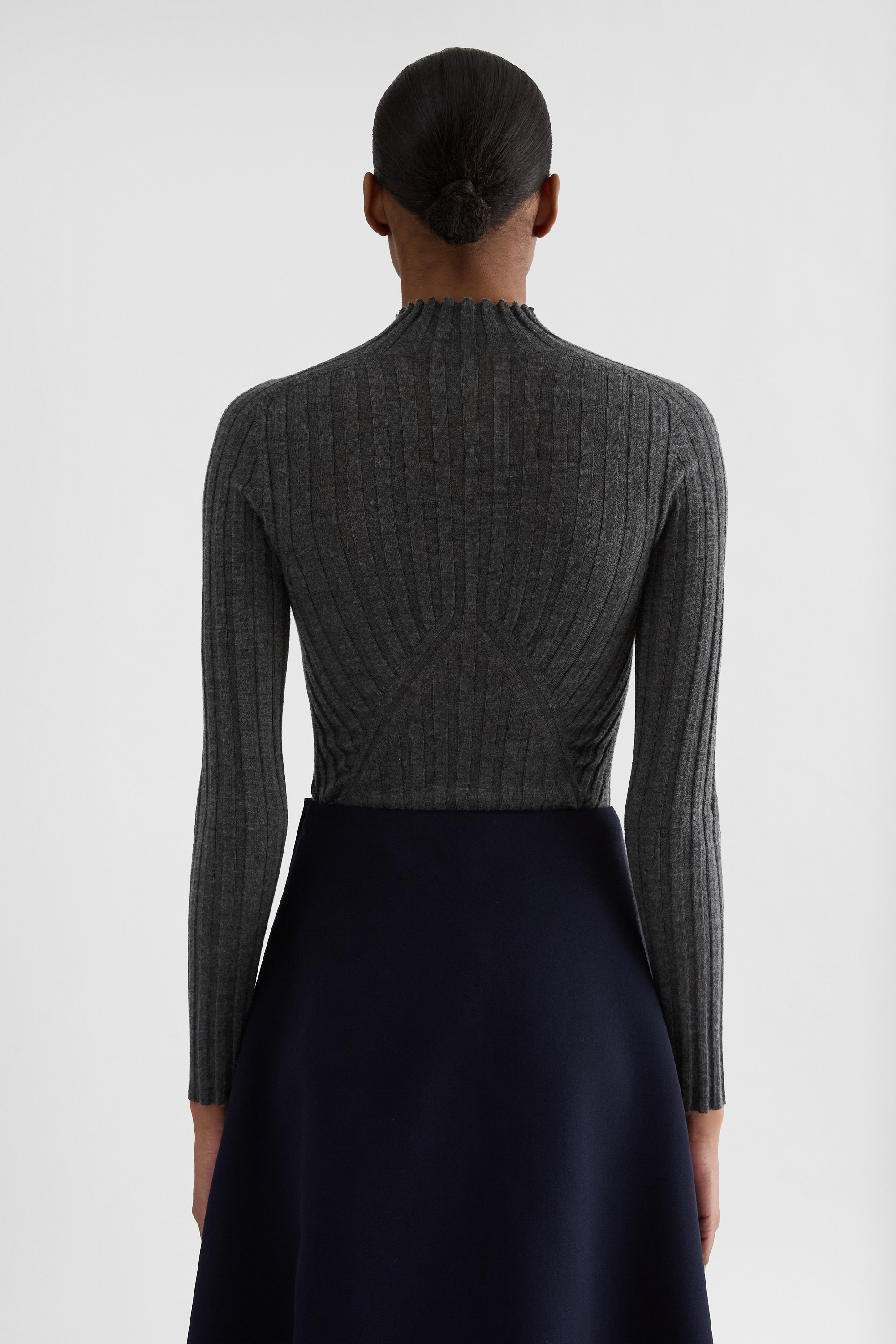 Cashmere Blend High-Neck Sweater