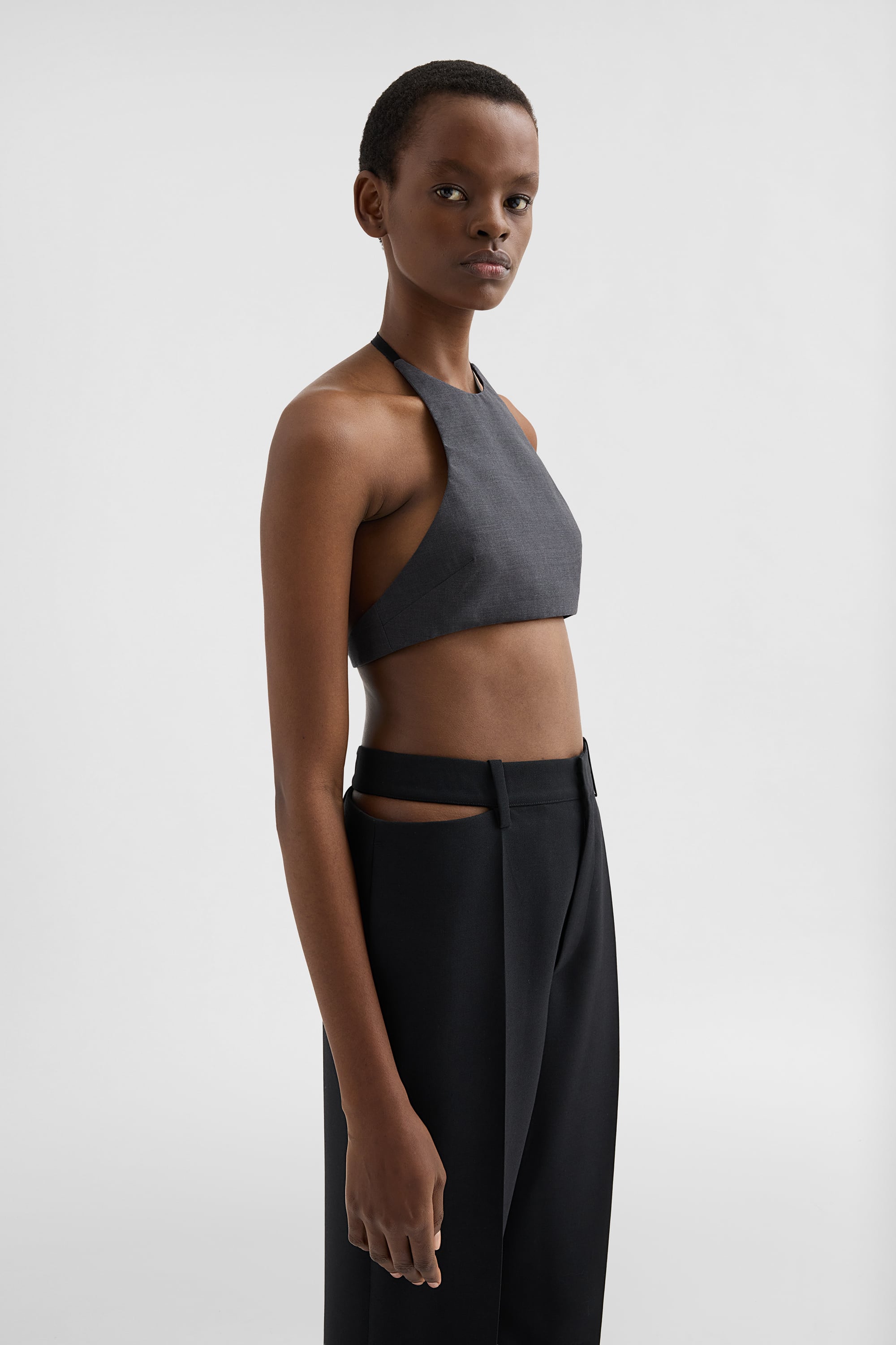 Wool Poplin Halter Top for Woman | Jil Sander Official Online Store