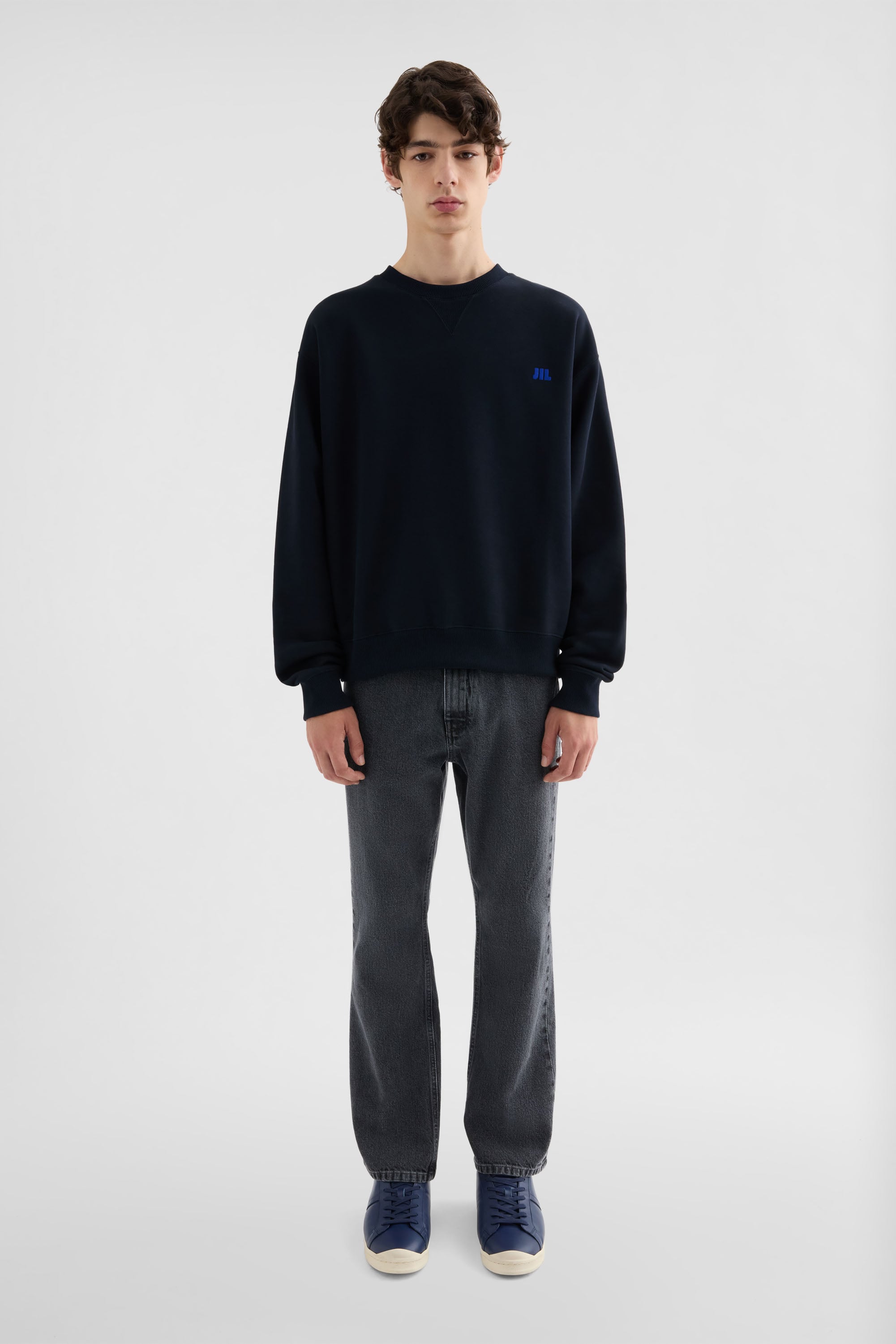 Jil Sander テリーコットン  クルーネック スウェットシャツ