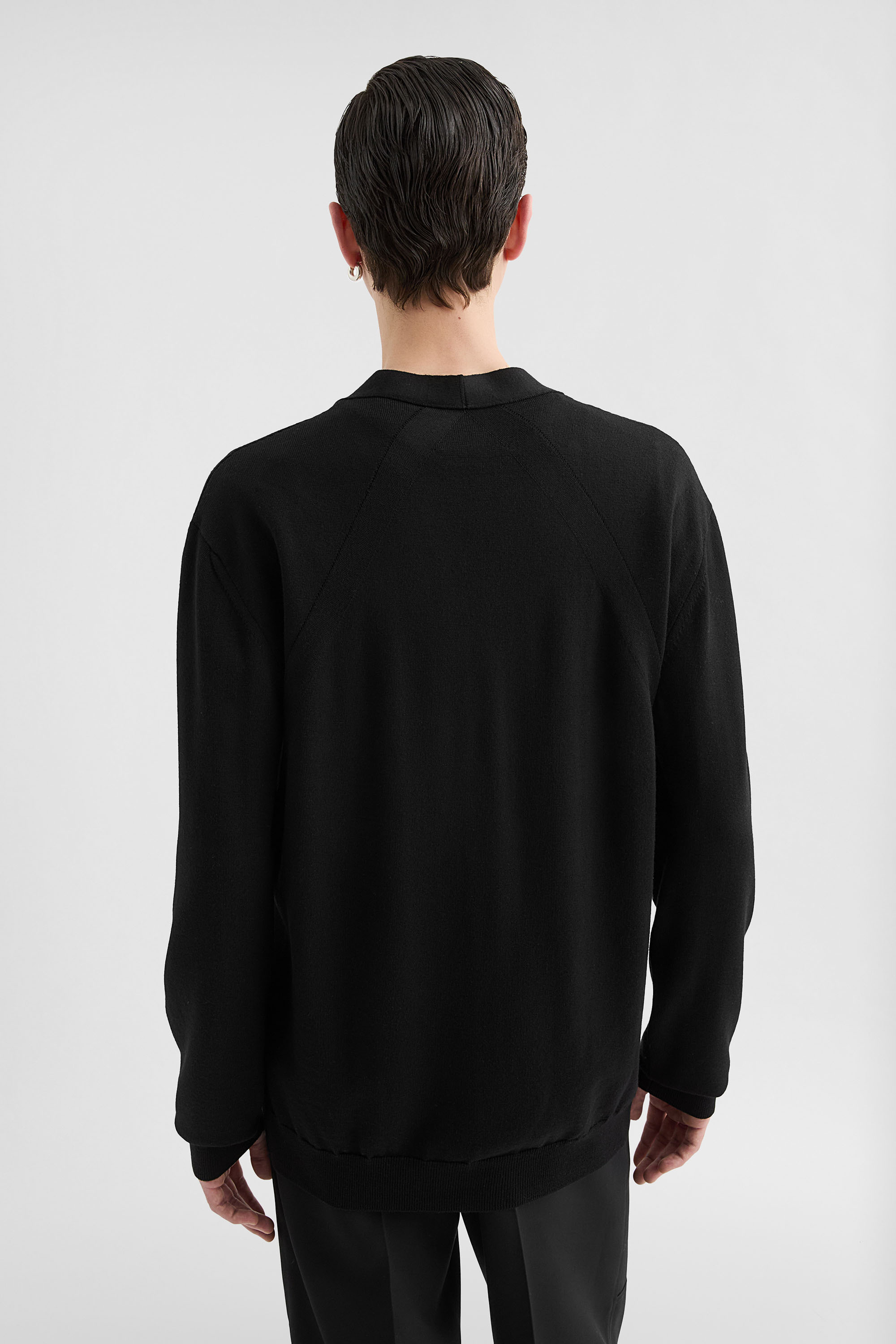 Wool V-Neck Cardigan - Cardigans - Image 4