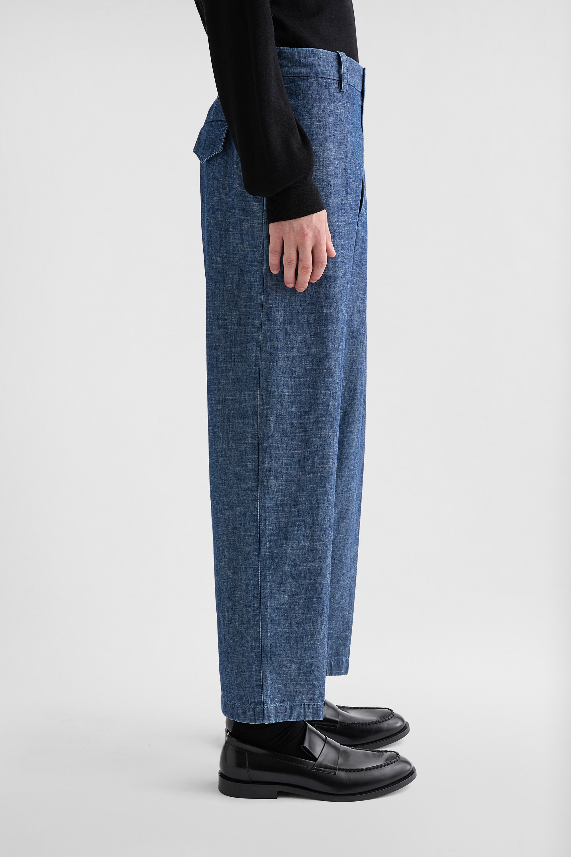 Cotton Chambray Tapered Trousers Man | Jil Sander Official Online