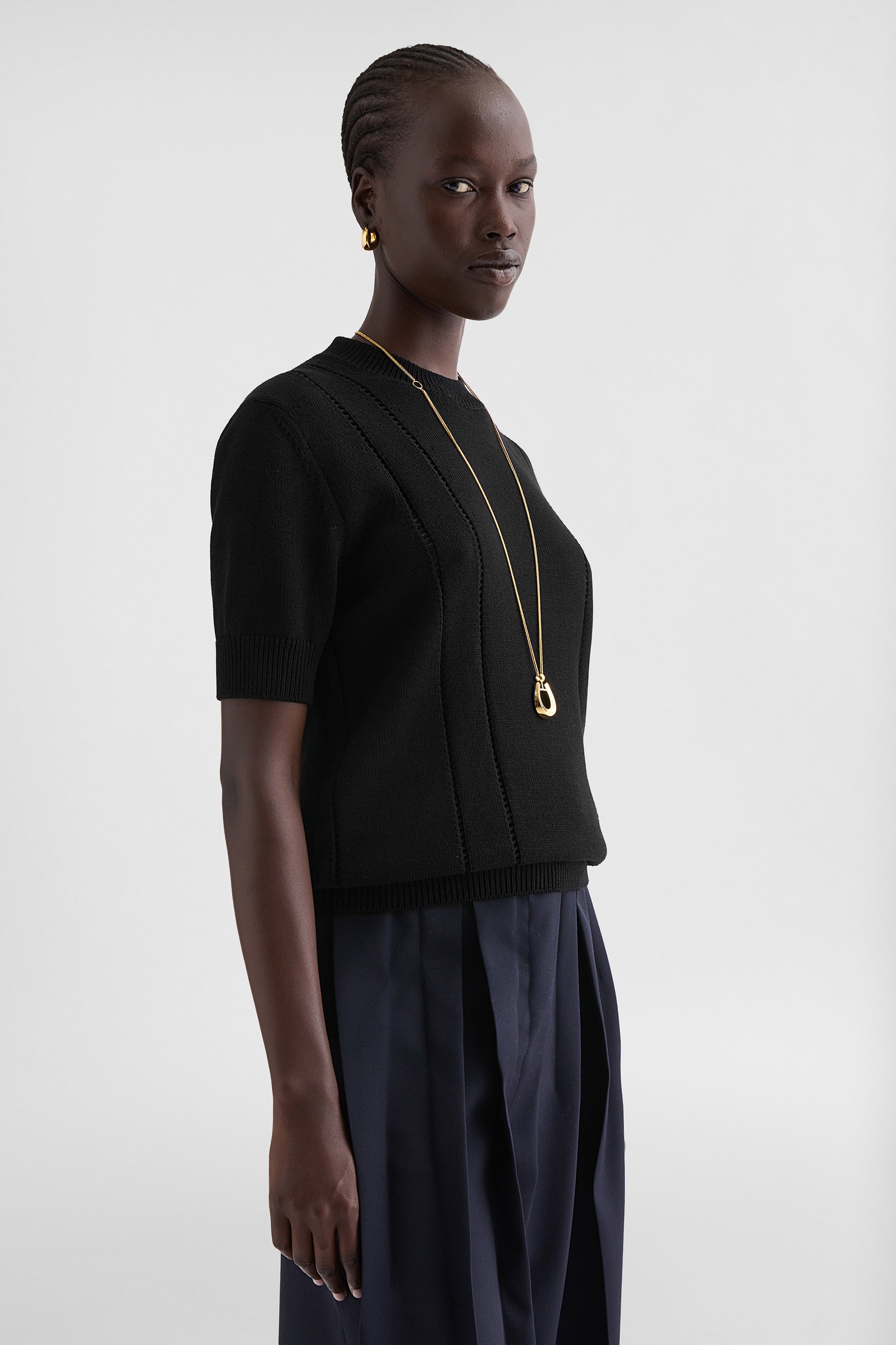 Cotton Pointelle T-Shirt 2