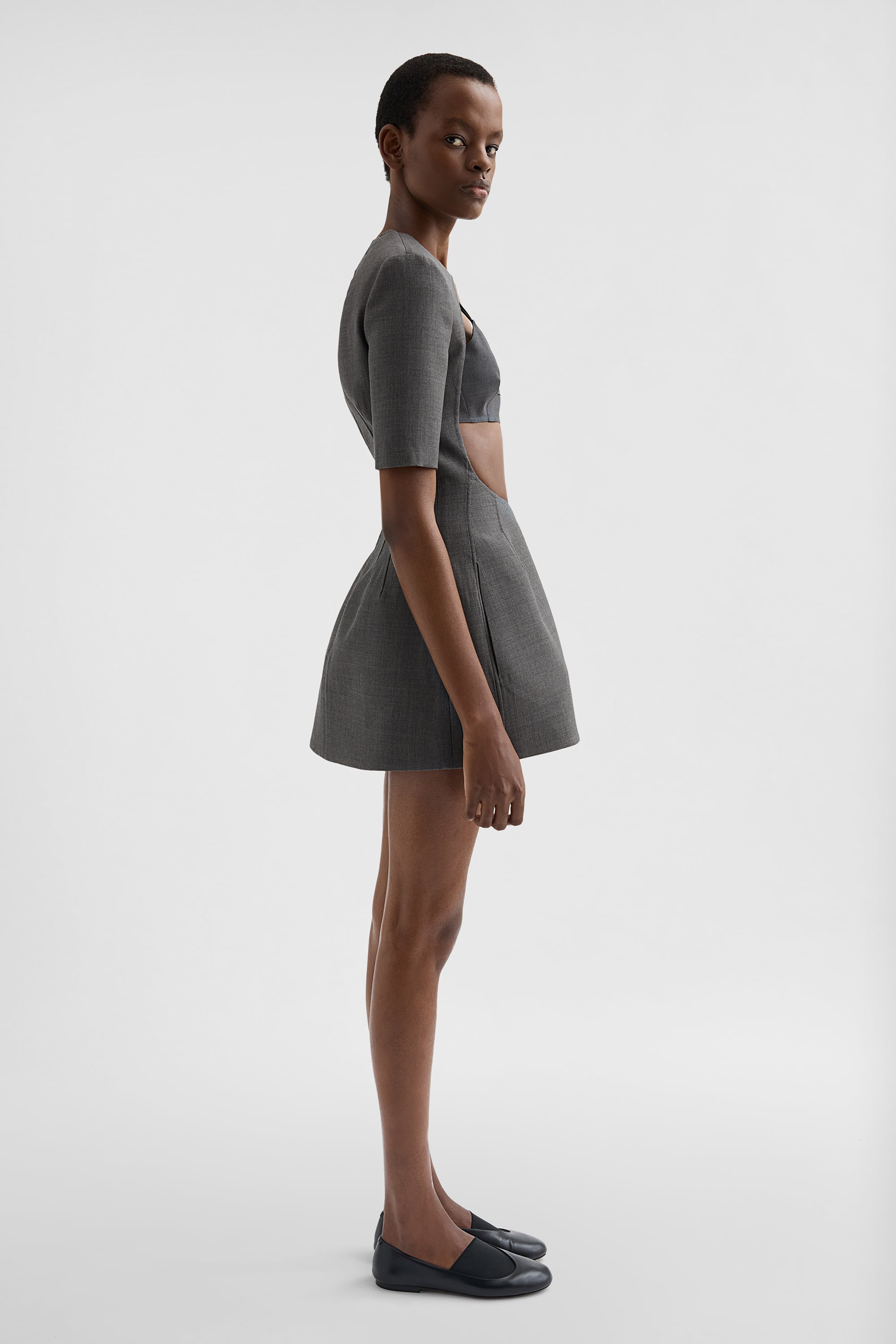 Wool Twill Cut-Out Mini Dress 2