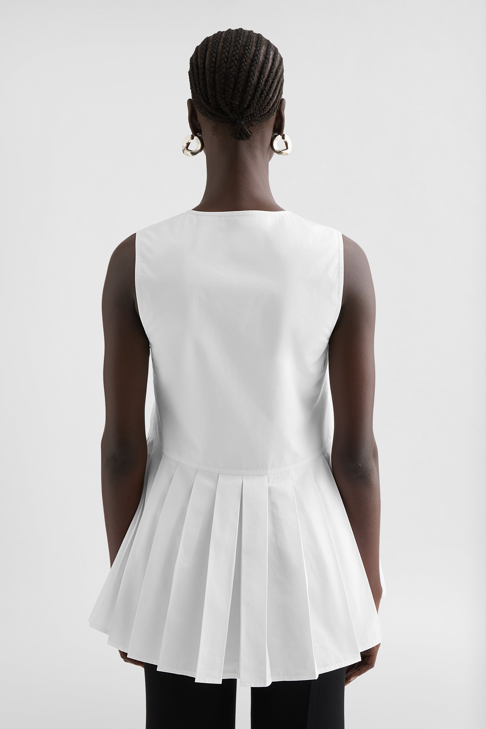 Cotton Poplin Pleated Top for Woman | Jil Sander Official Online Store