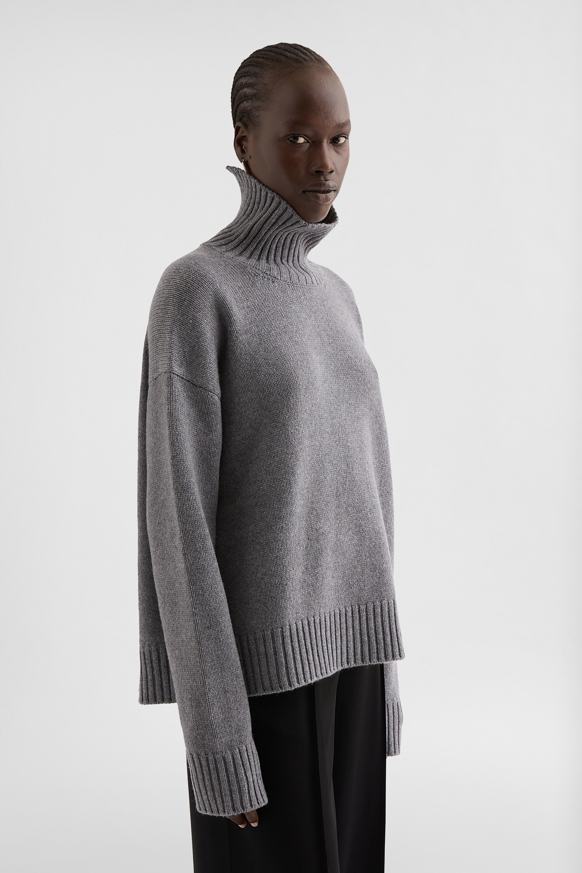 Cashmere Blend High-Neck Sweater - Sweaters - Image 2