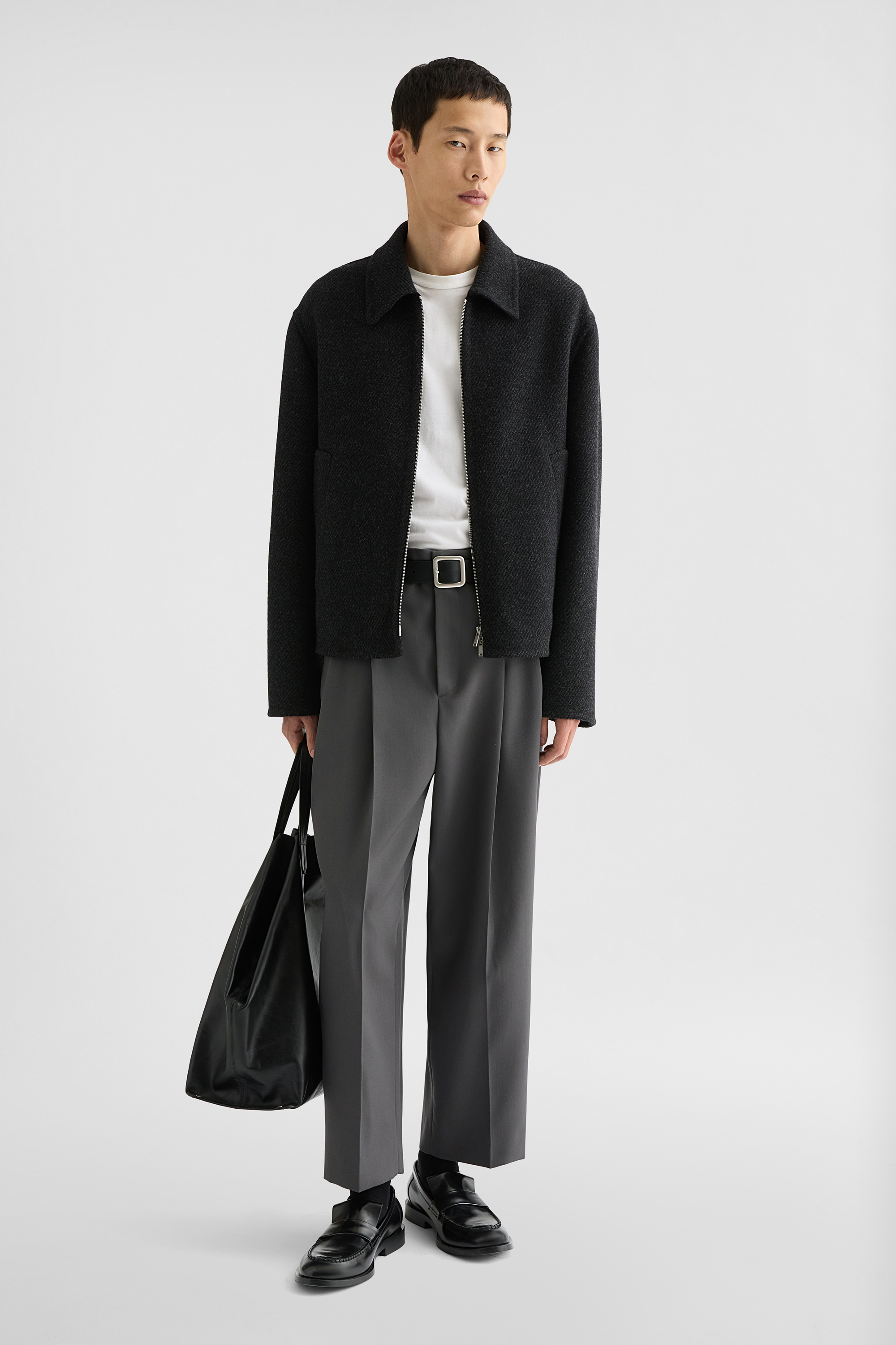 Lightweight Textured Wool Blouson Man | Jil Sander Official Online Lightweight Textured Wool Blouson Man | Jil Sander Official Online