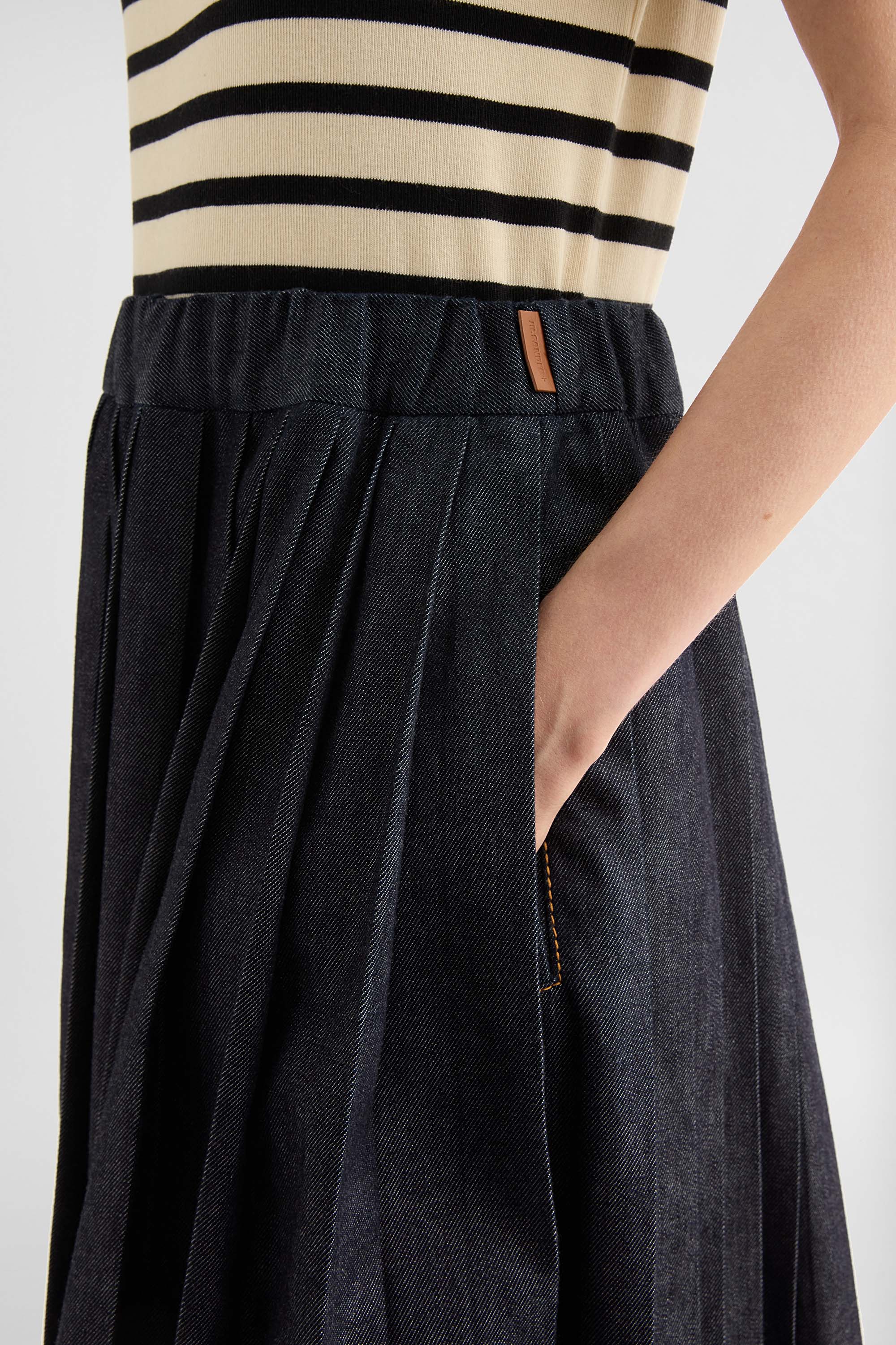 Lightweight Denim Pleated Skirt Woman | Jil Sander Official Online