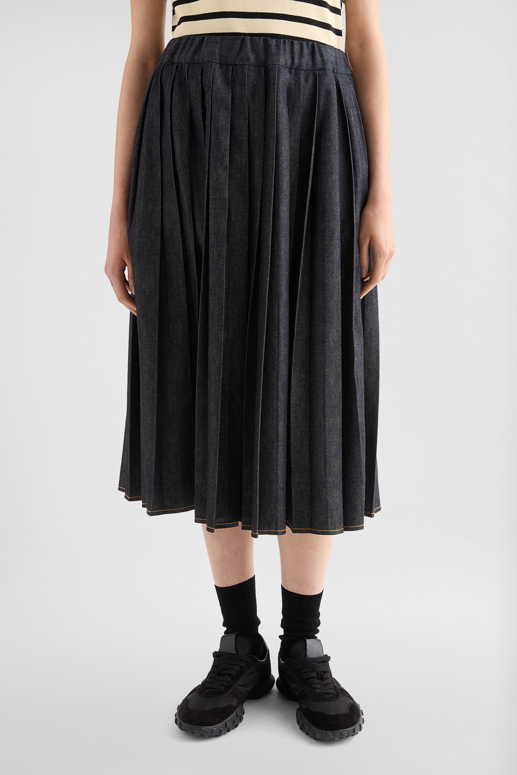 Lightweight Denim Pleated Skirt Woman | Jil Sander Official Online