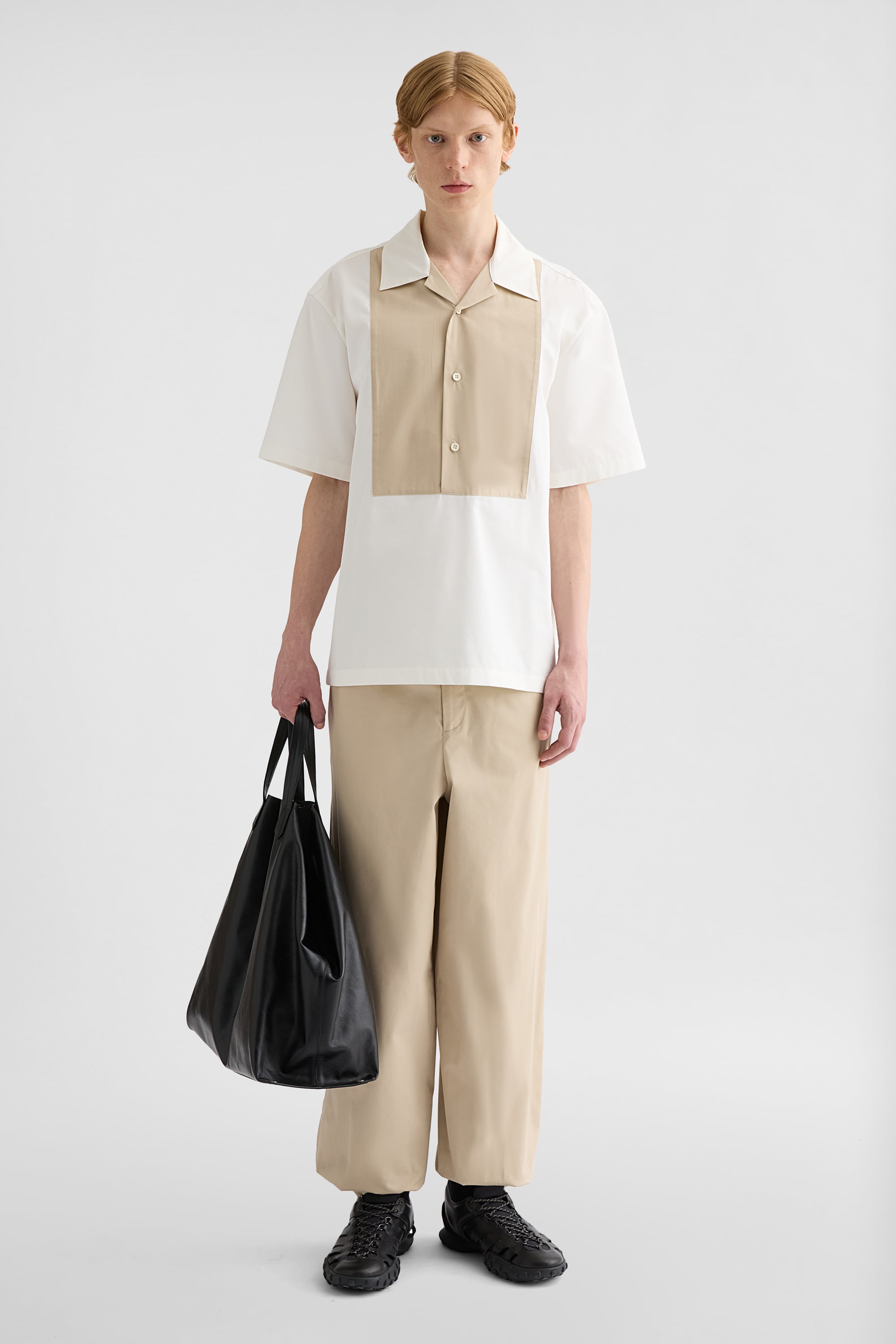 Cotton Blend Poplin Trousers