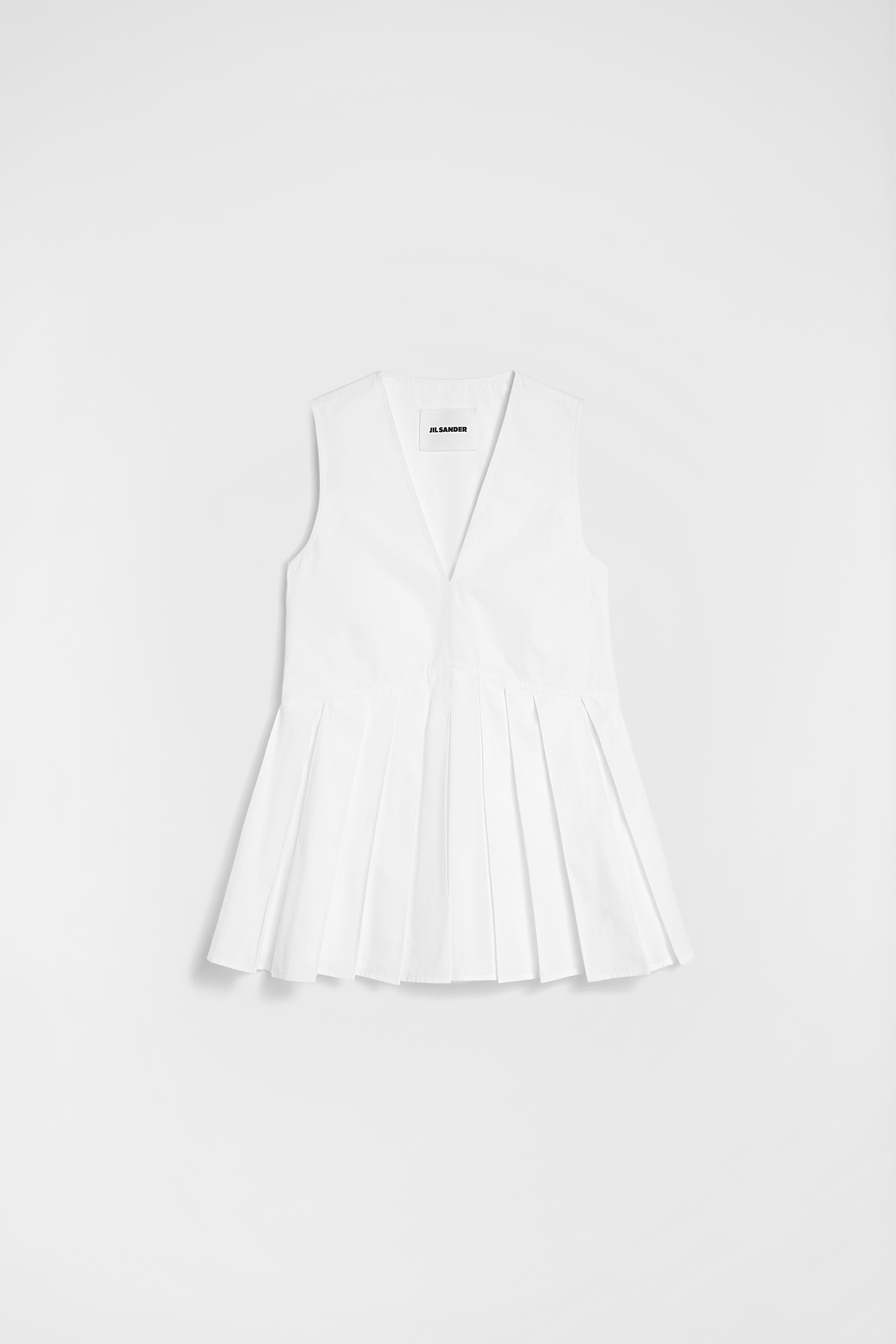 Cotton Poplin Pleated Top Woman | Jil Sander Official Online Store