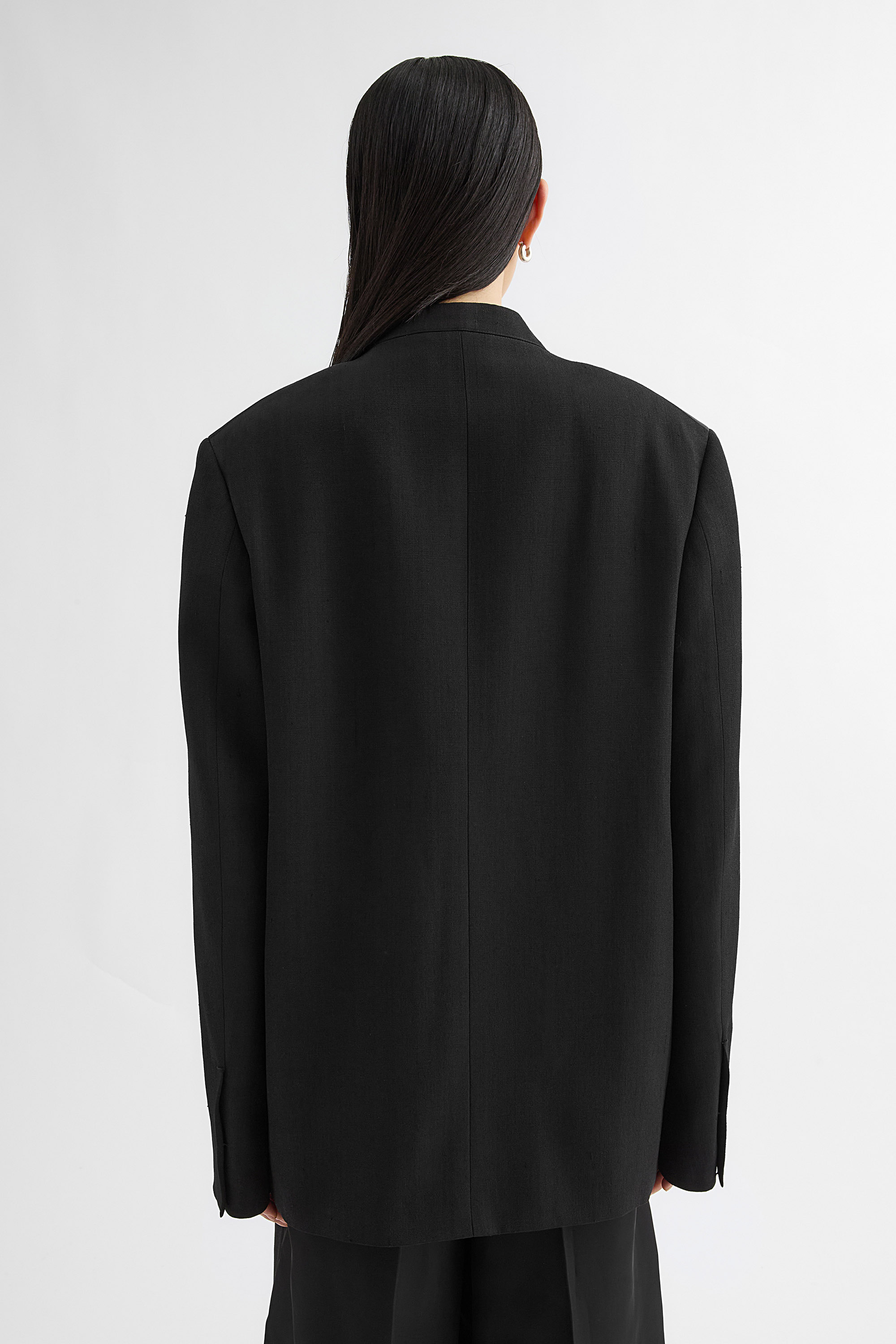 Silk Blend Tailored Jacket - Jackets - Image 4