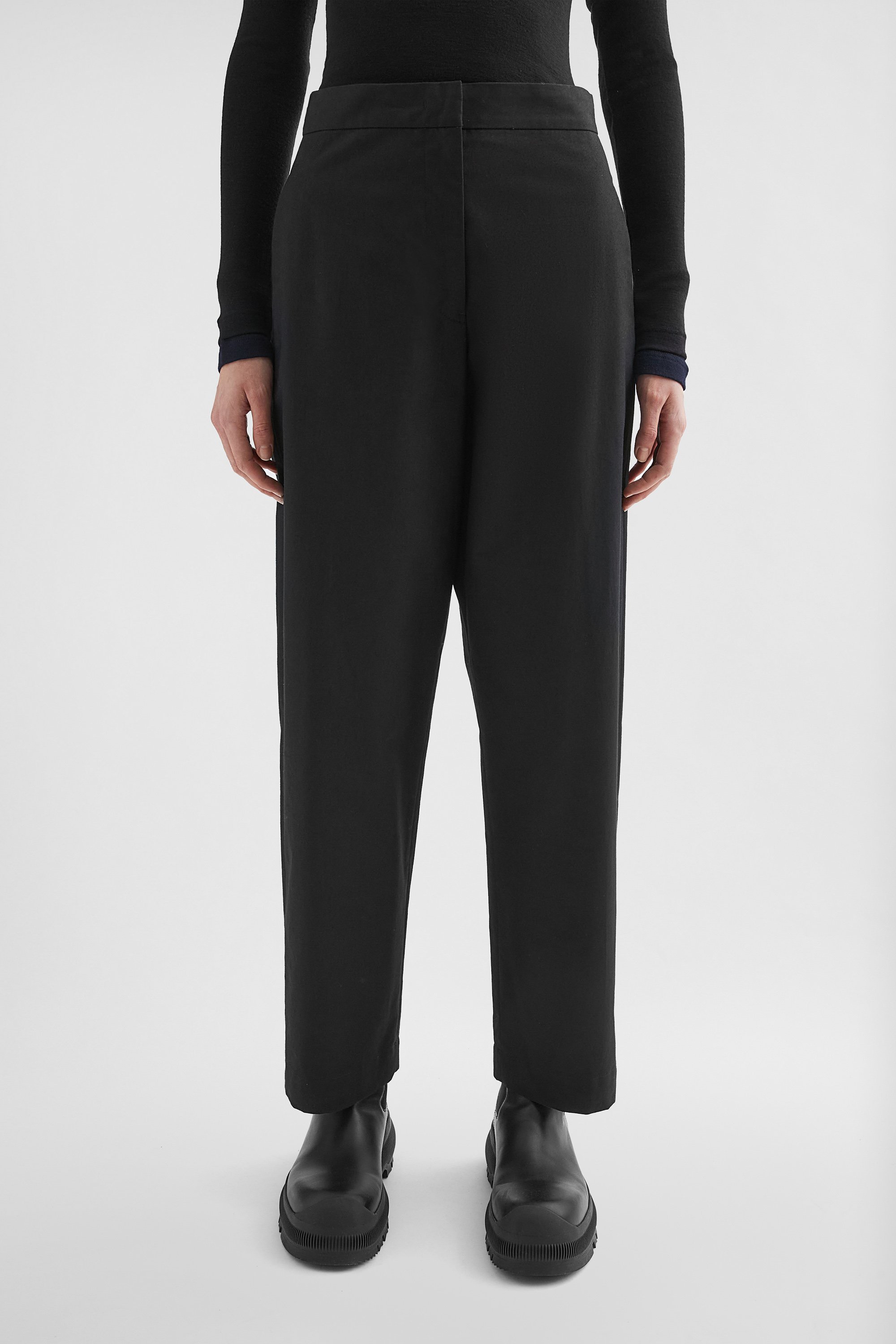 Cotton Tapered Trousers - Trousers - Image 2