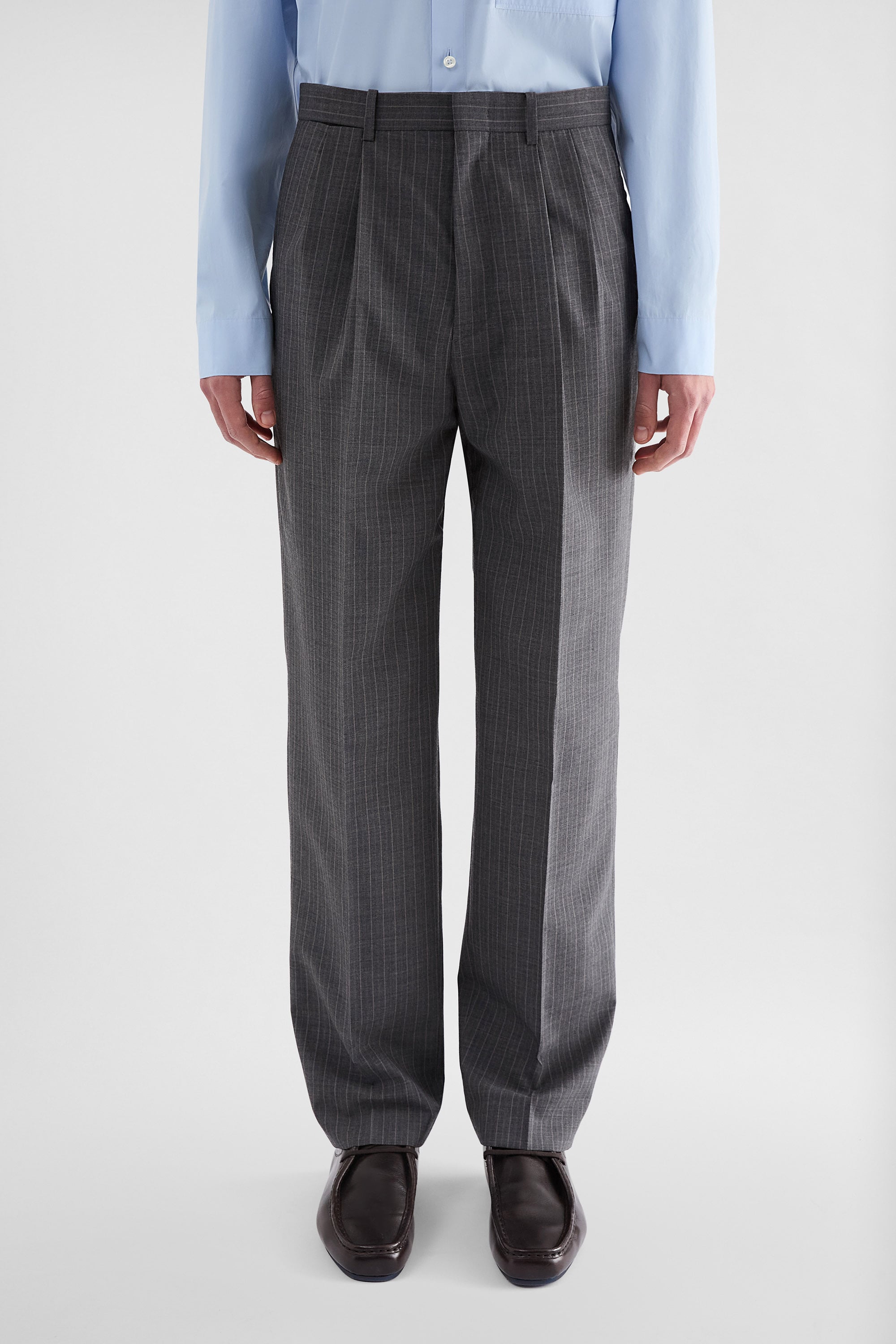 Wool Pinstripe Trousers 2