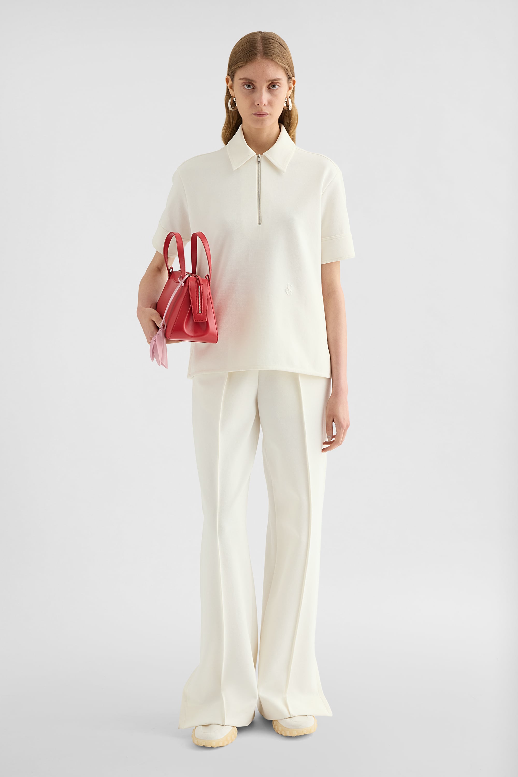 Cotton Blend Polo T-Shirt Woman | Jil Sander Official Online Store