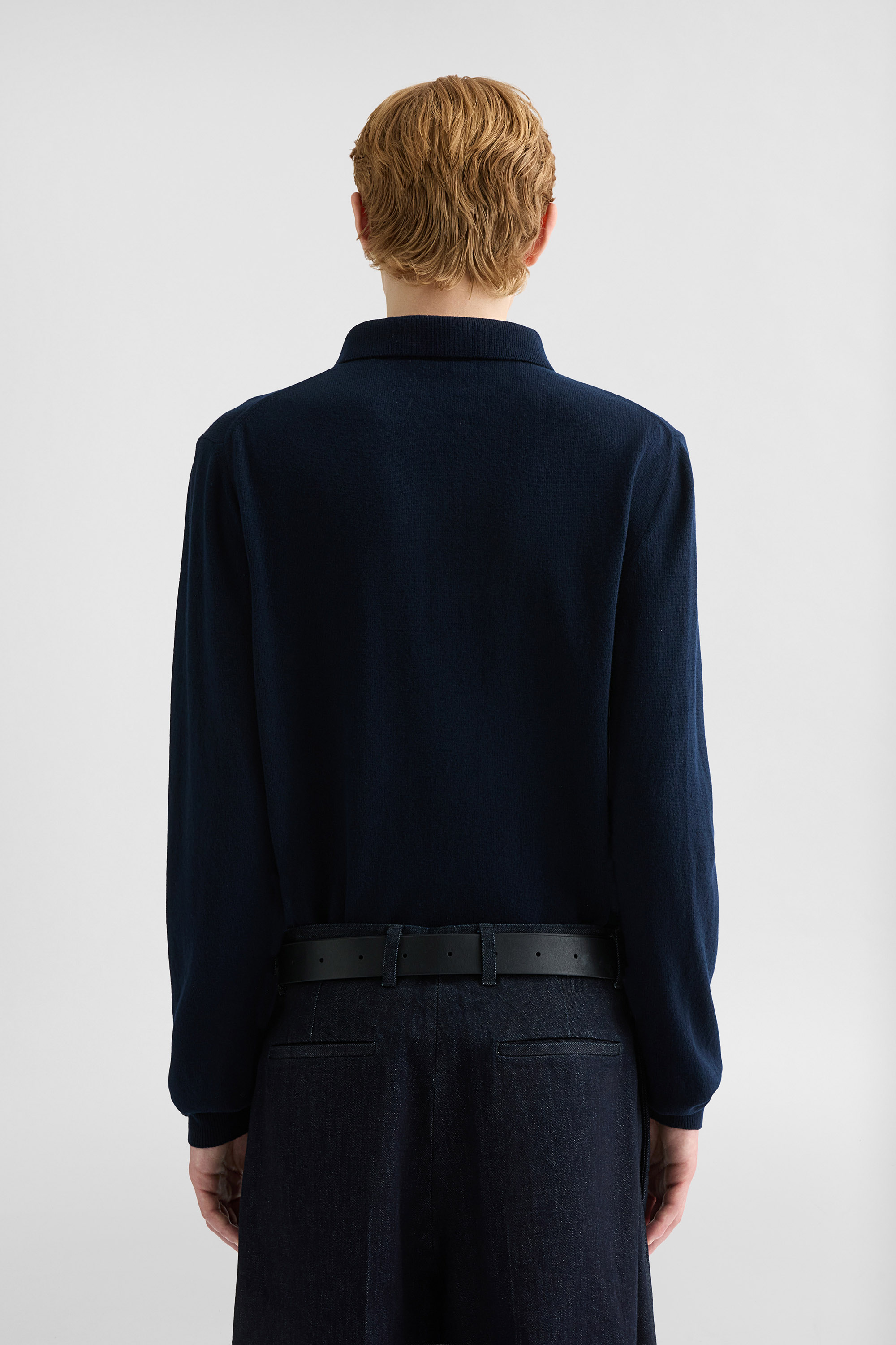 Lightweight Wool Polo Sweater 4