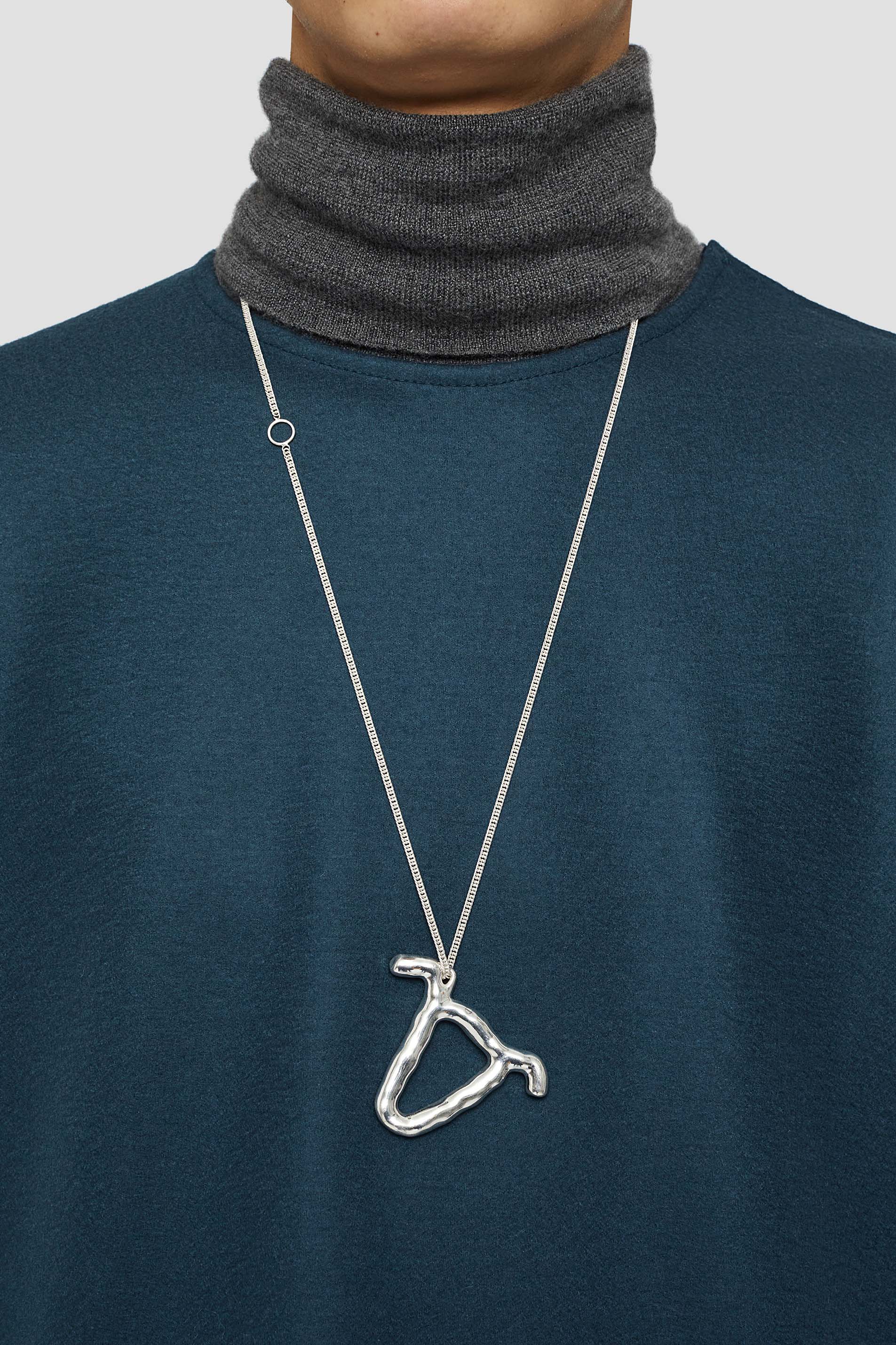 CELINE Triangle Necklace シルバー｜メンズ