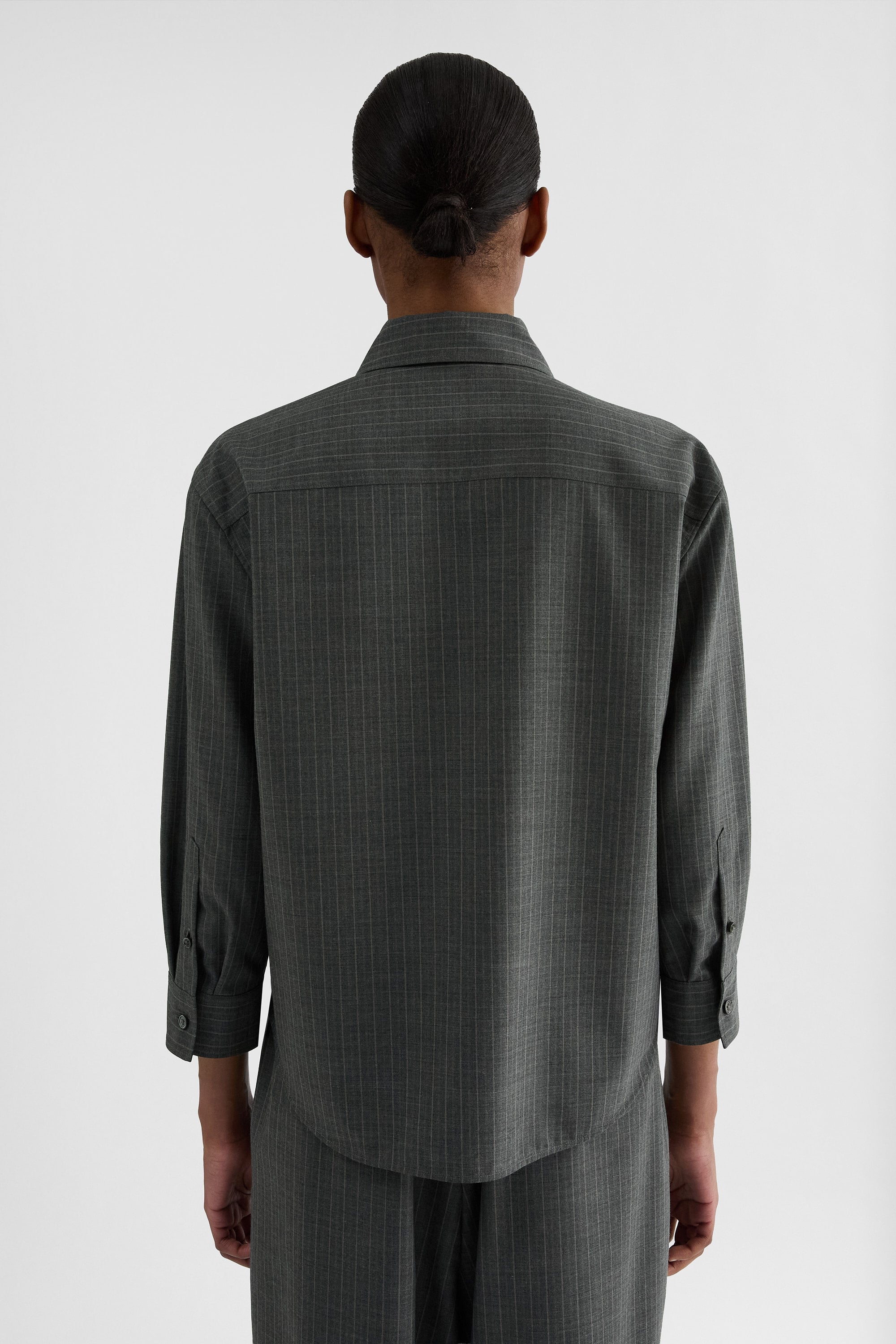 Wool Pinstripe Shirt 4