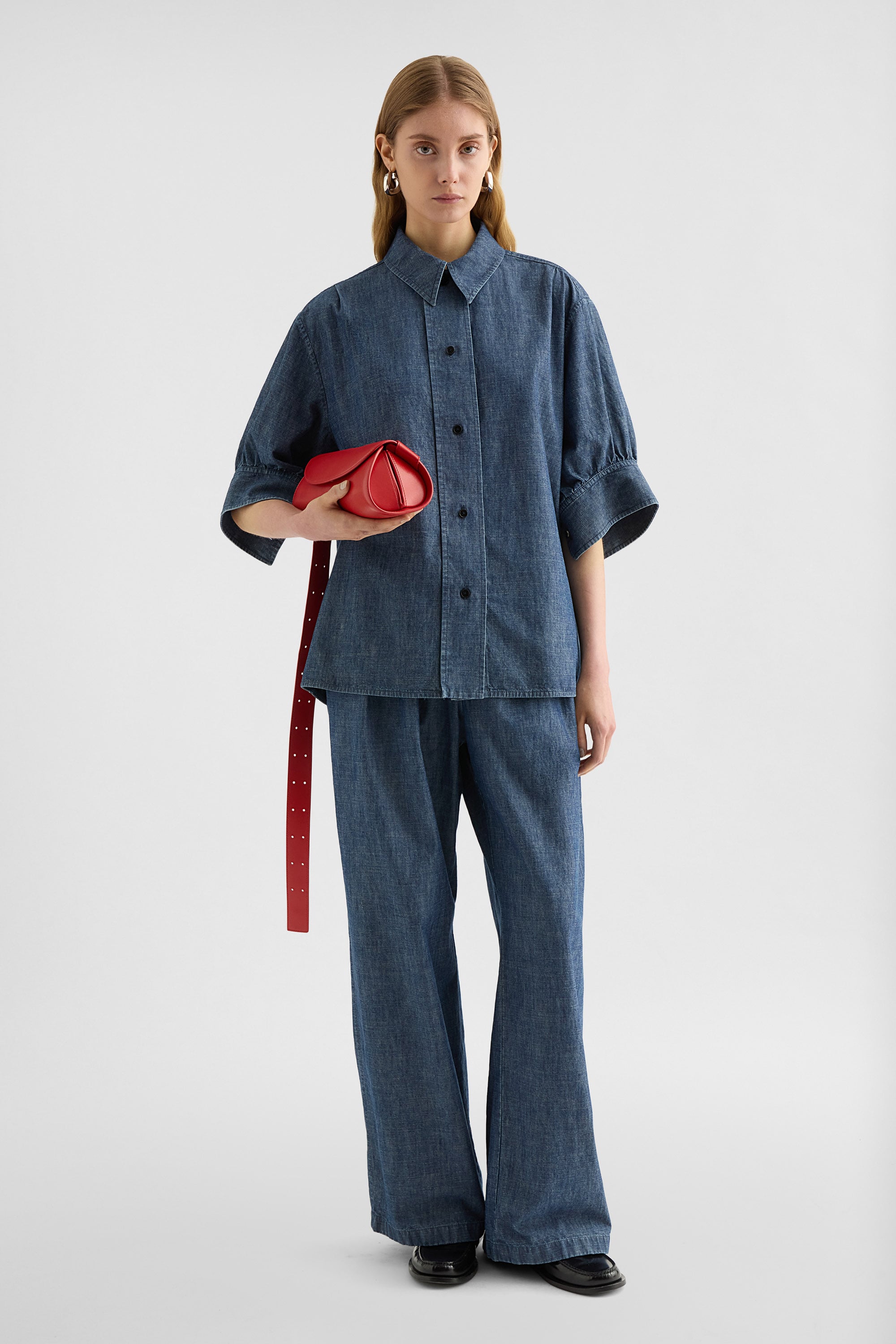 Cotton Chambray Trousers